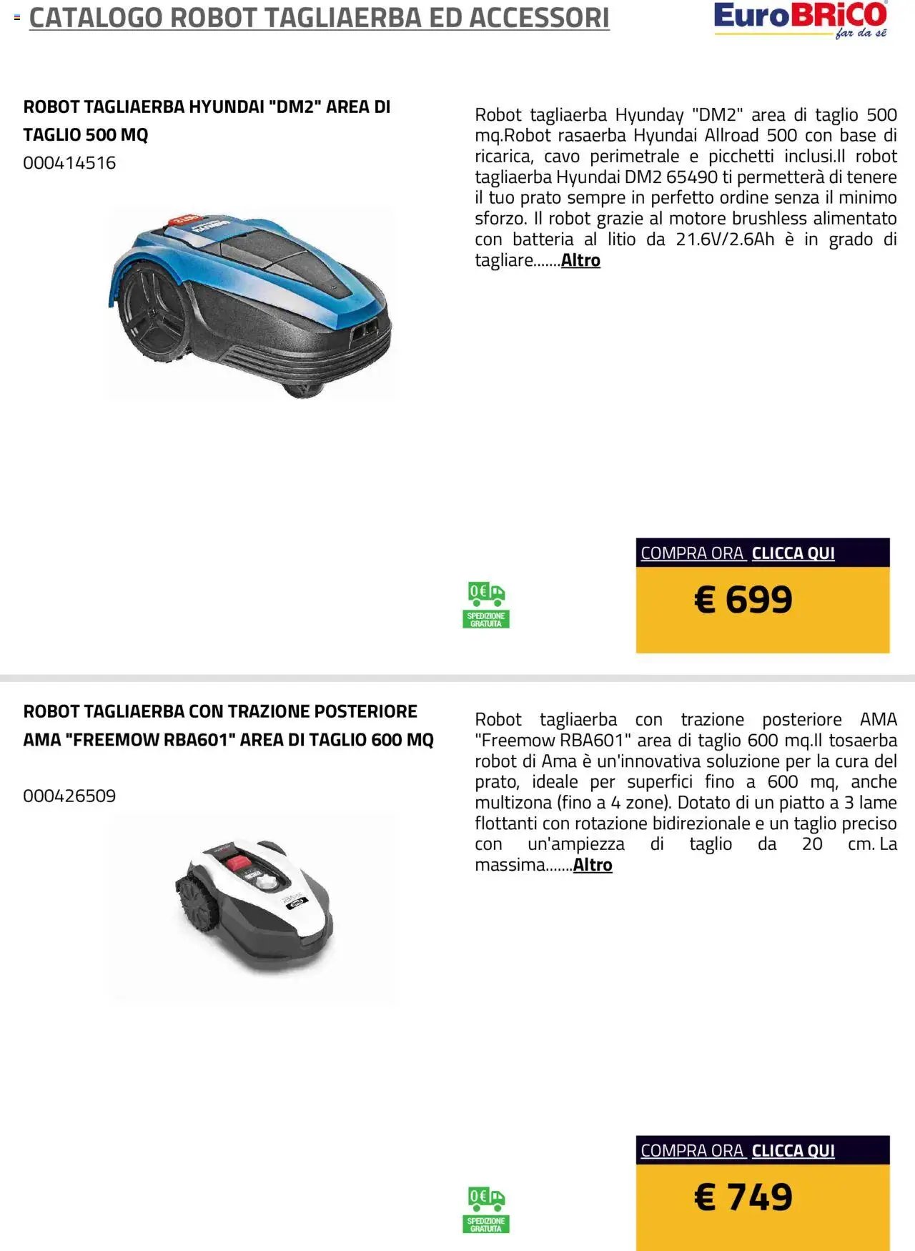 Eurobrico Robot Tagliaerba ed Accessori catalogo