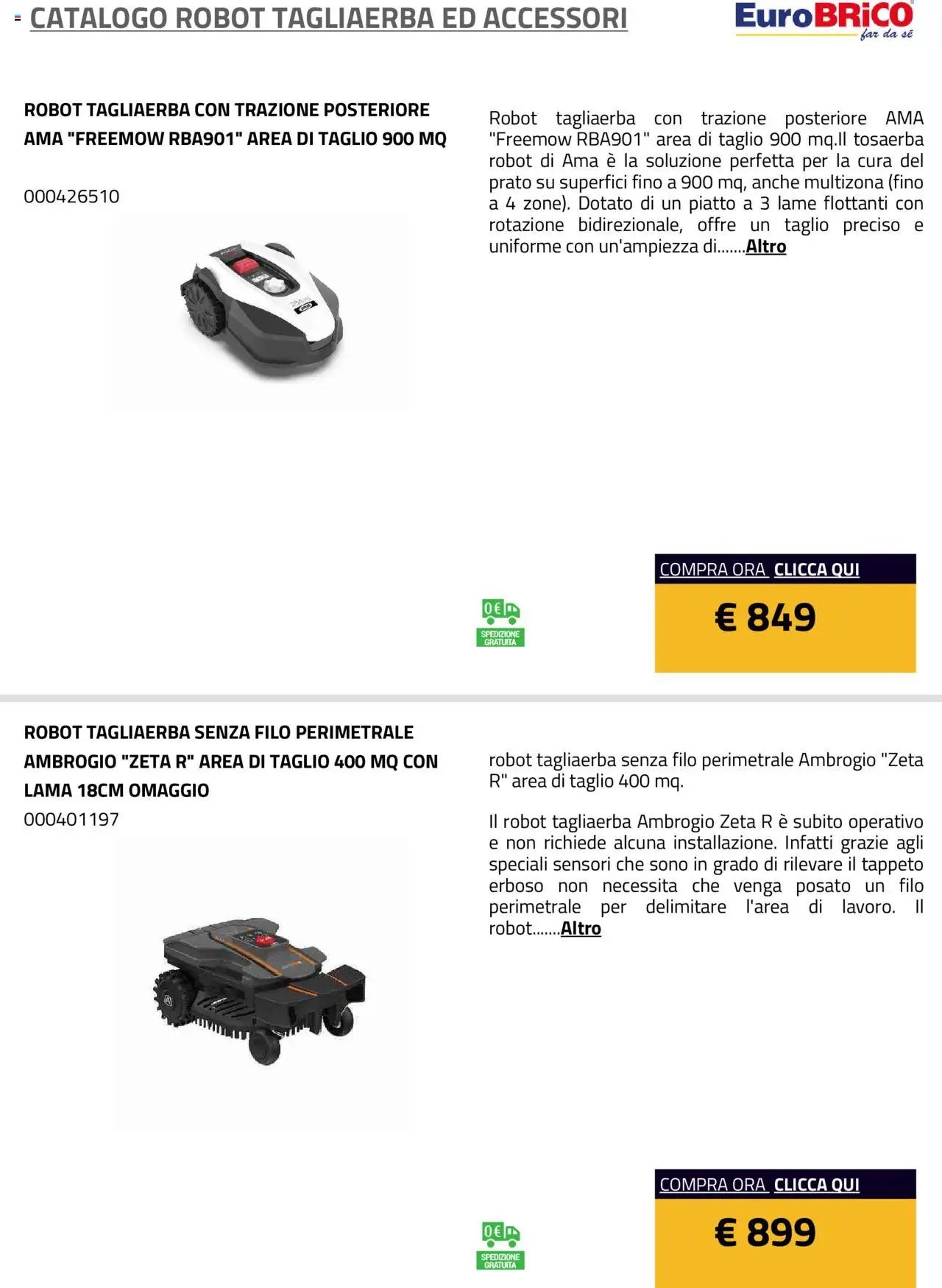 Eurobrico Robot Tagliaerba ed Accessori catalogo