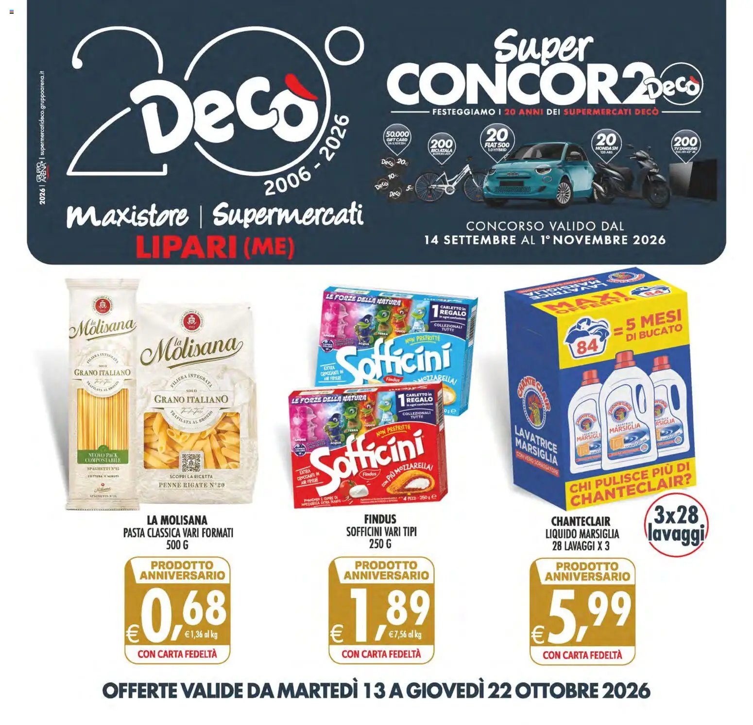 Decò volantino Maxistore, Supermercati Lipari
