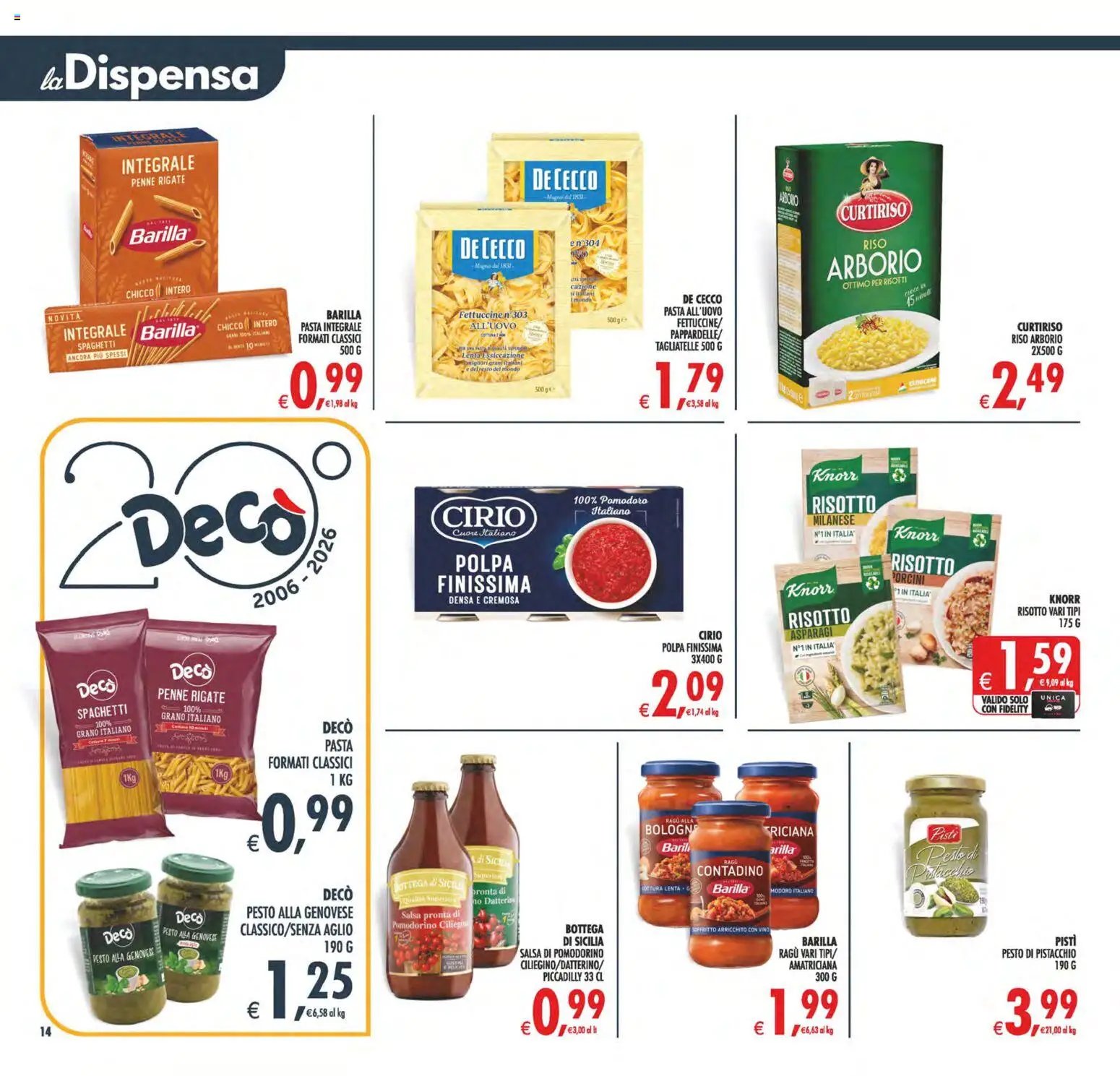 Decò volantino Maxistore, Supermercati Lipari