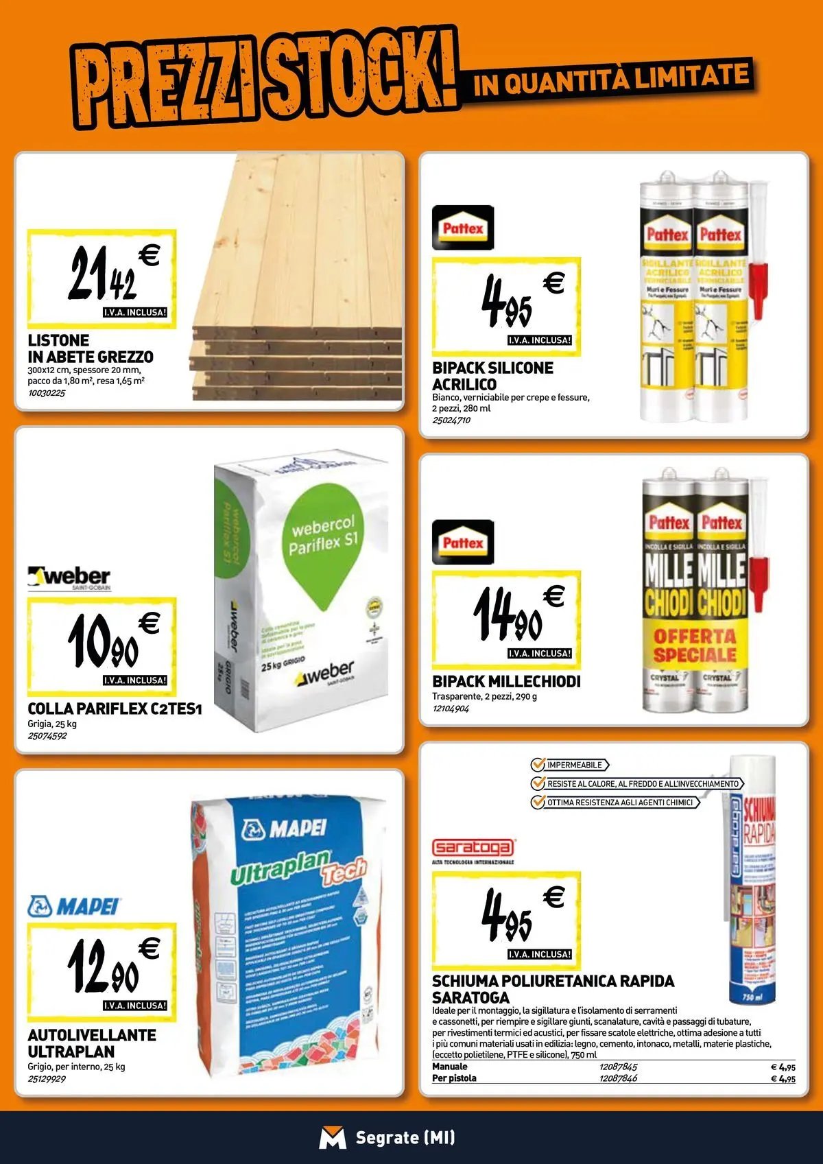 TECNOMAT - Straordinari prezzi stock!