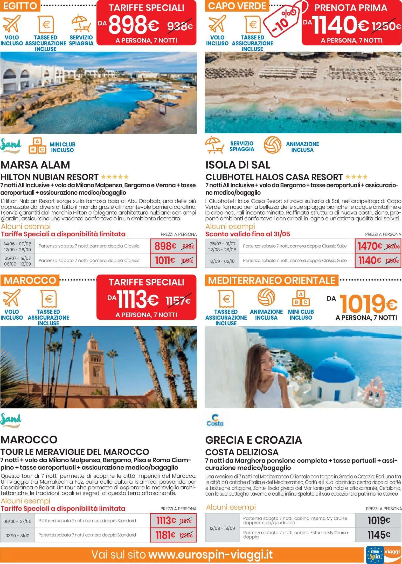 Eurospin volantino Viaggi Nord