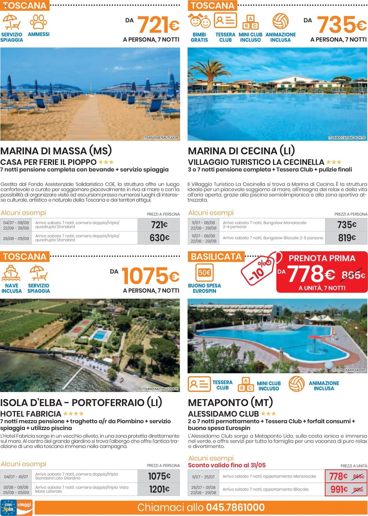 Eurospin volantino Viaggi Nord