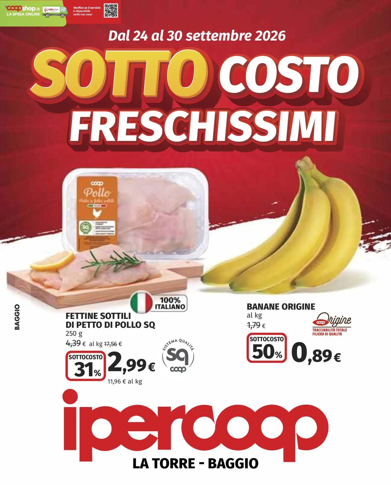 Ipercoop volantino Sottocosto Freschissimi