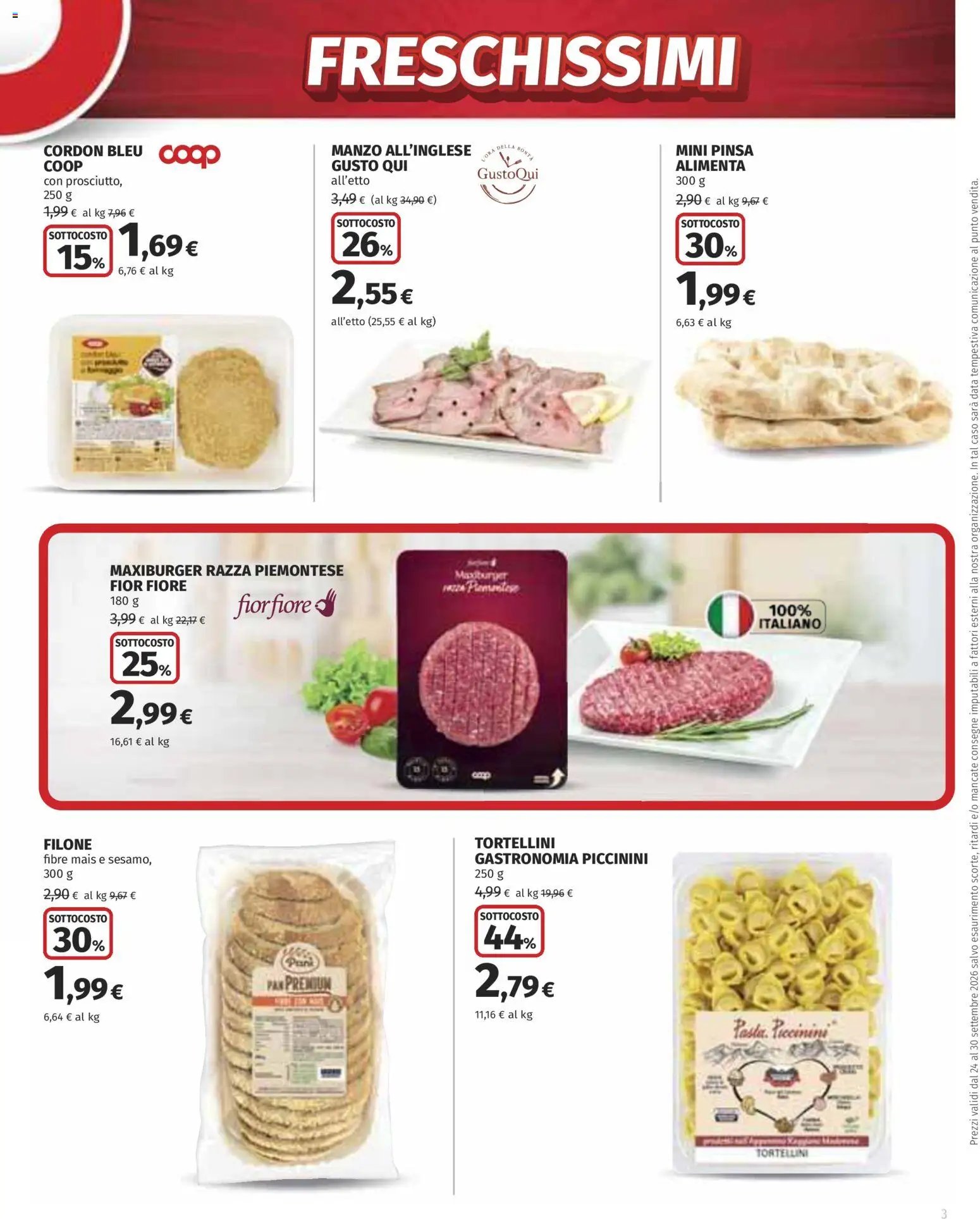 Ipercoop volantino Sottocosto Freschissimi