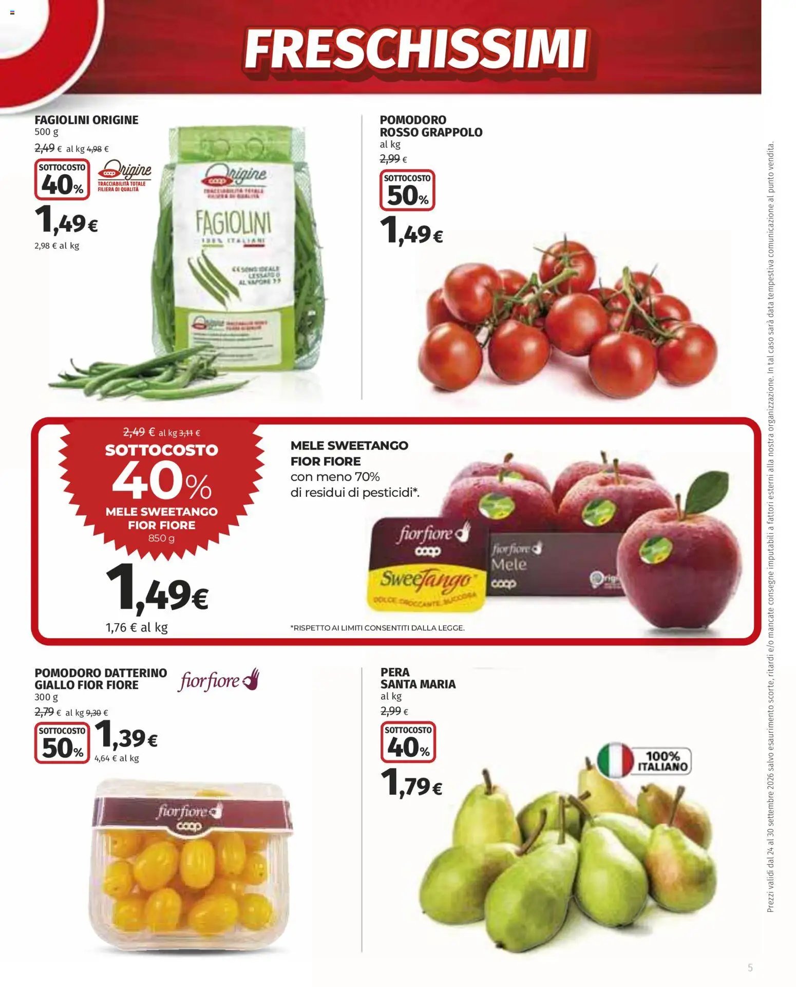 Ipercoop volantino Sottocosto Freschissimi