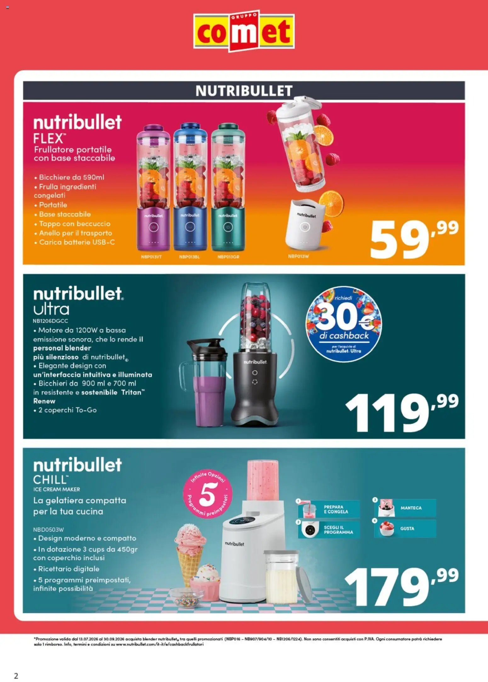 Comet volantino Kenwood e Nutribullet