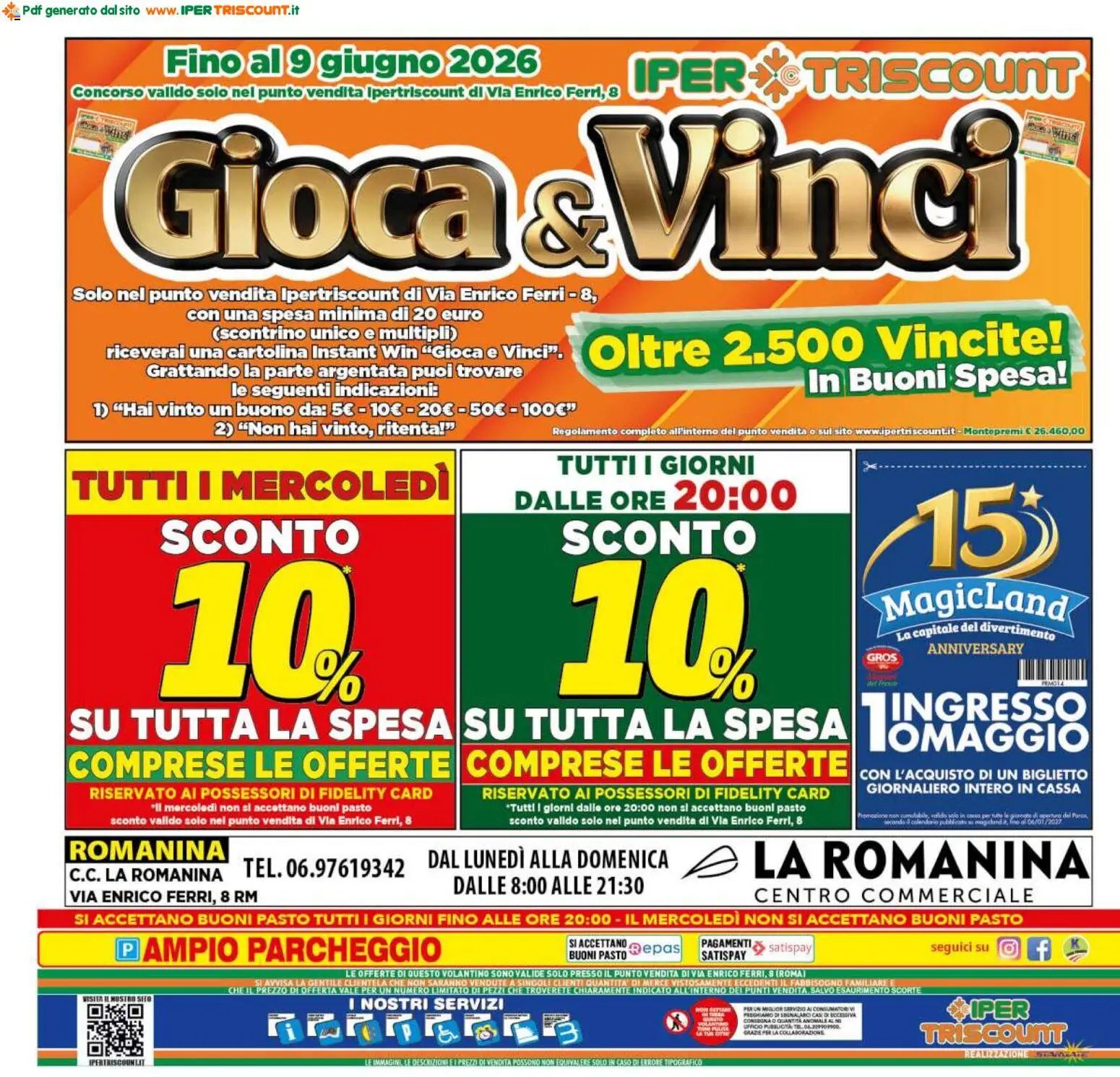 Ipertriscount volantino La Romanina