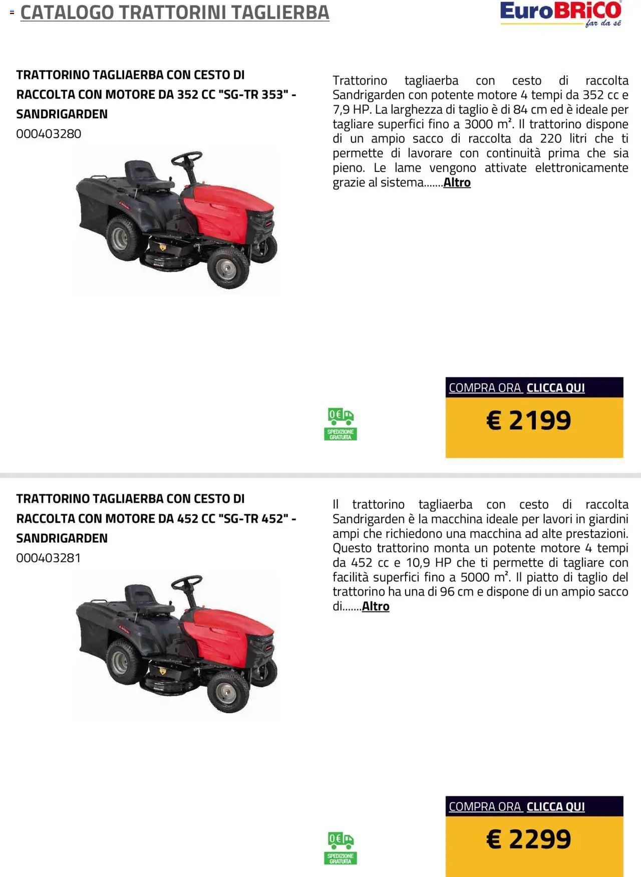 Eurobrico Trattorini Taglierba catalogo
