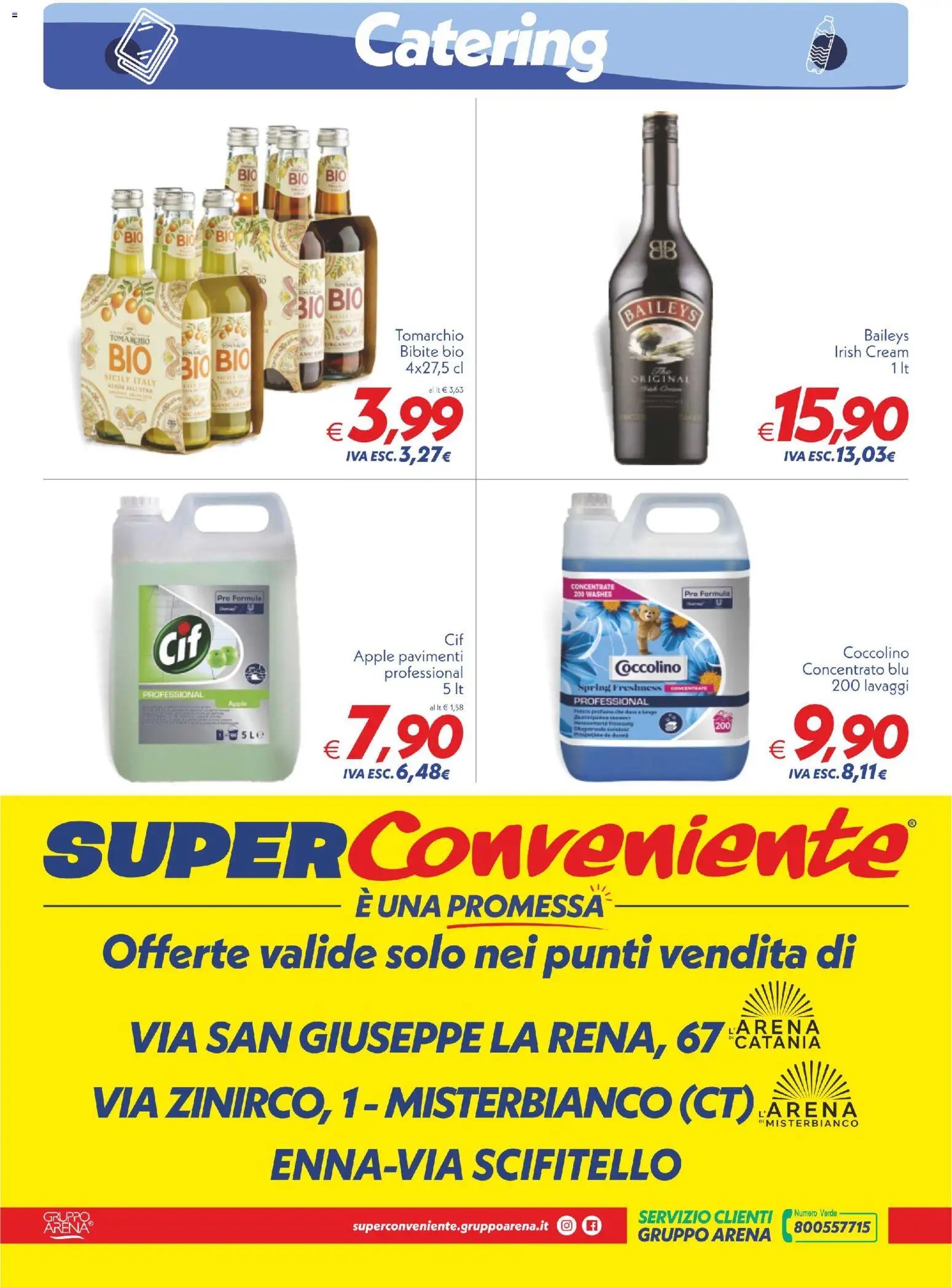SuperConveniente volantino Catering Enna, Misterbianco