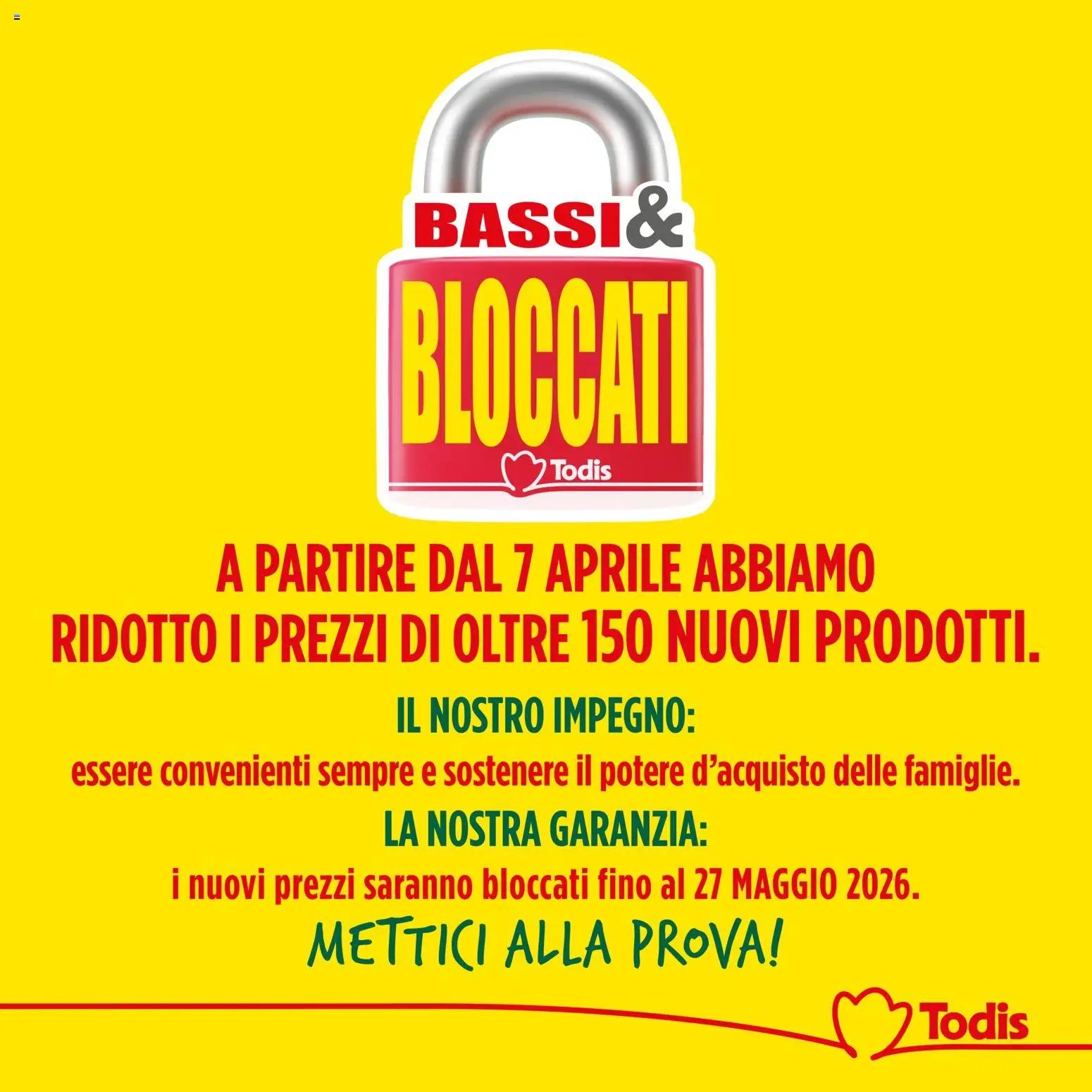 Todis volantino Prezzi Bassi & Blocati (2026-04-07 - 2026-05-27)