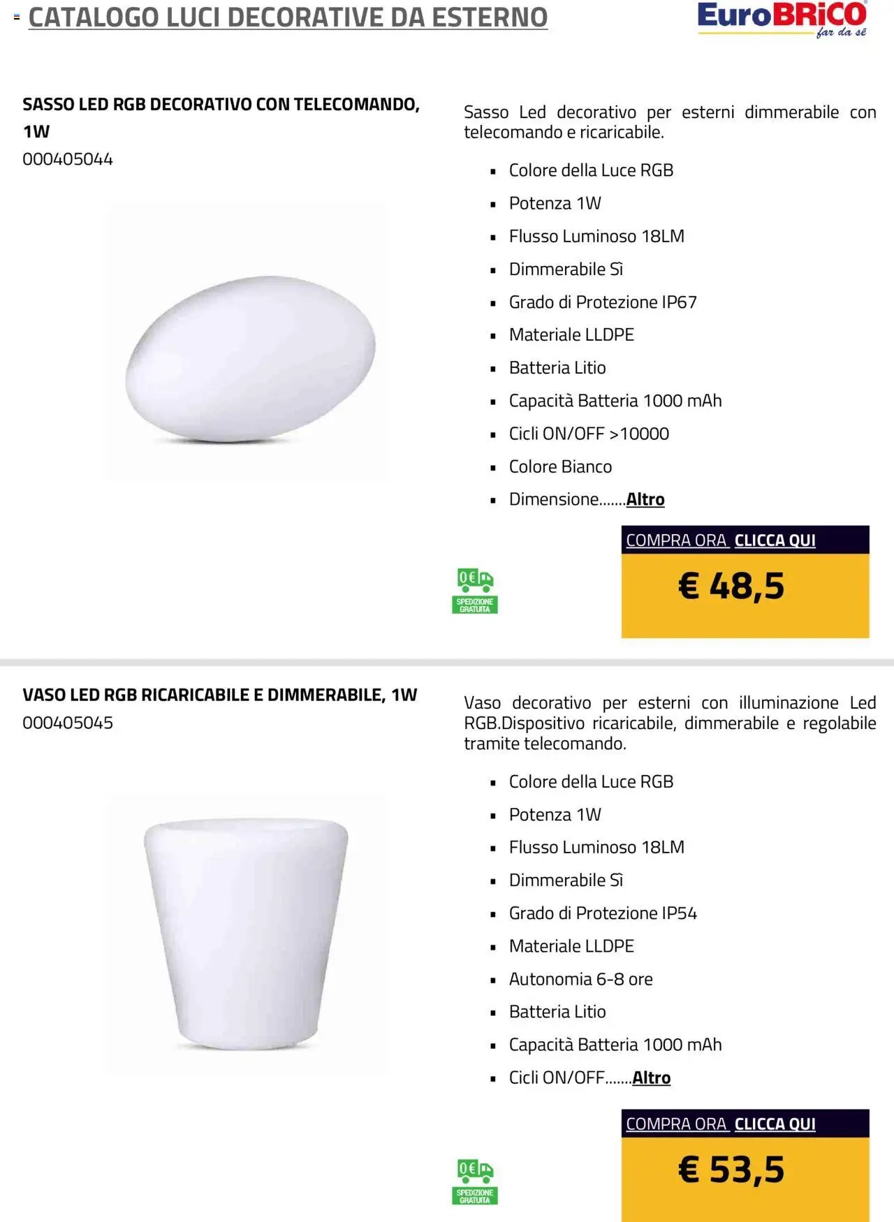 Eurobrico Luci Decorative da Esterno catalogo