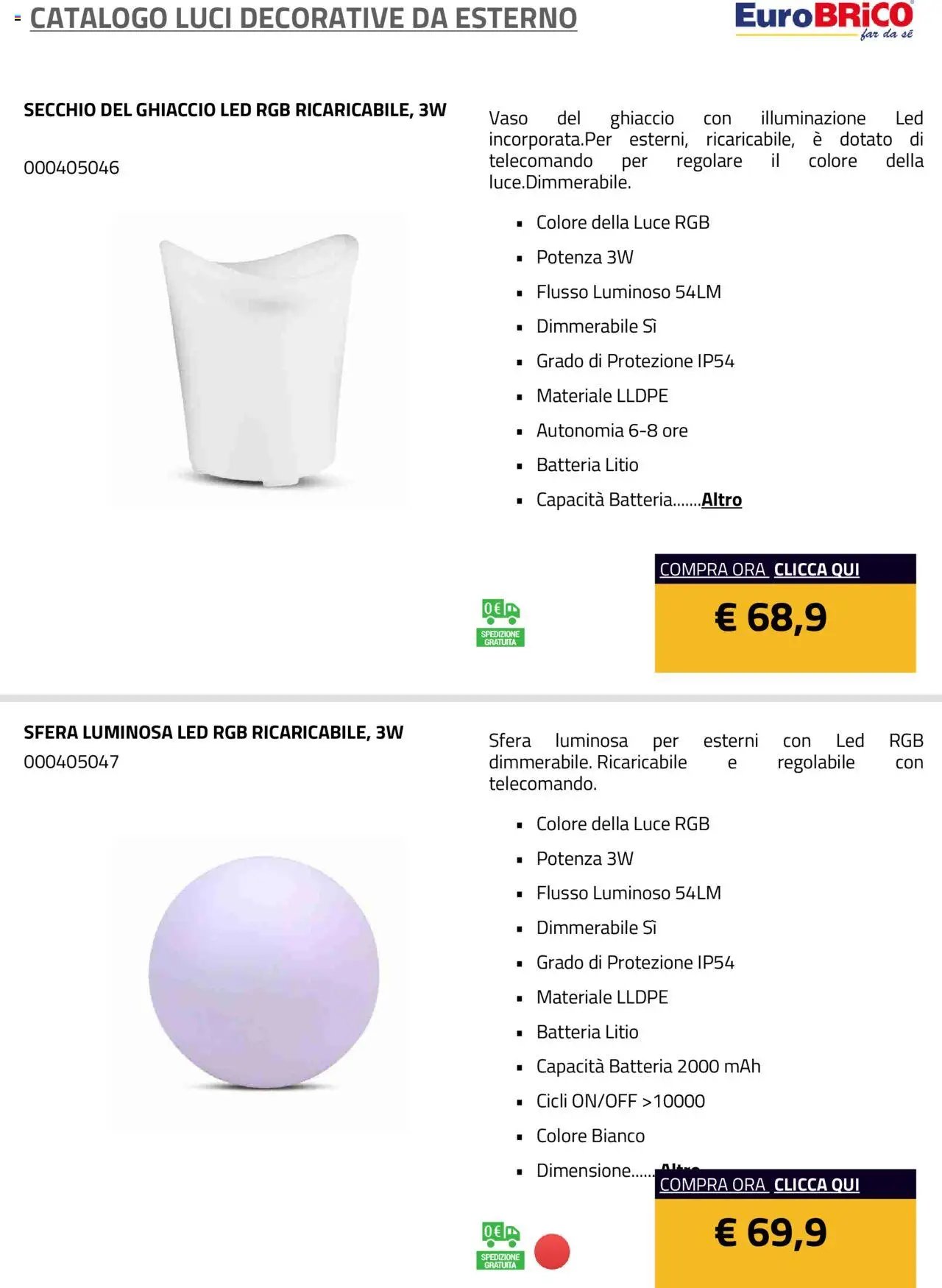Eurobrico Luci Decorative da Esterno catalogo