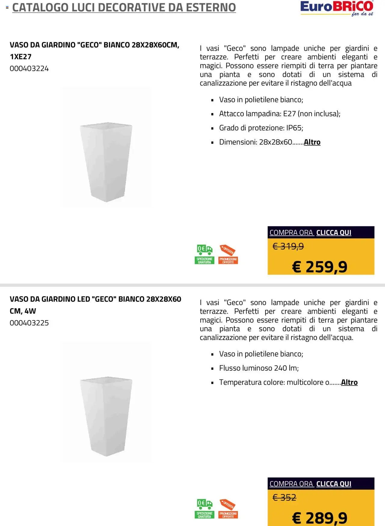 Eurobrico Luci Decorative da Esterno catalogo
