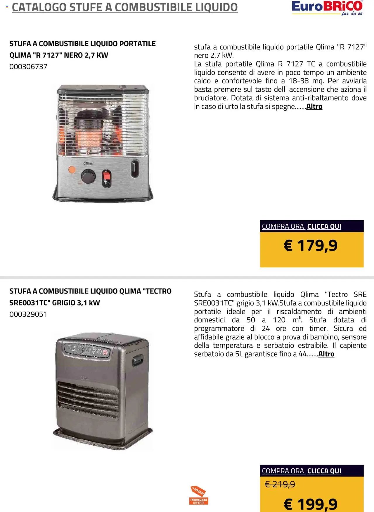 Eurobrico Stufe a Combustibile Liquido catalogo