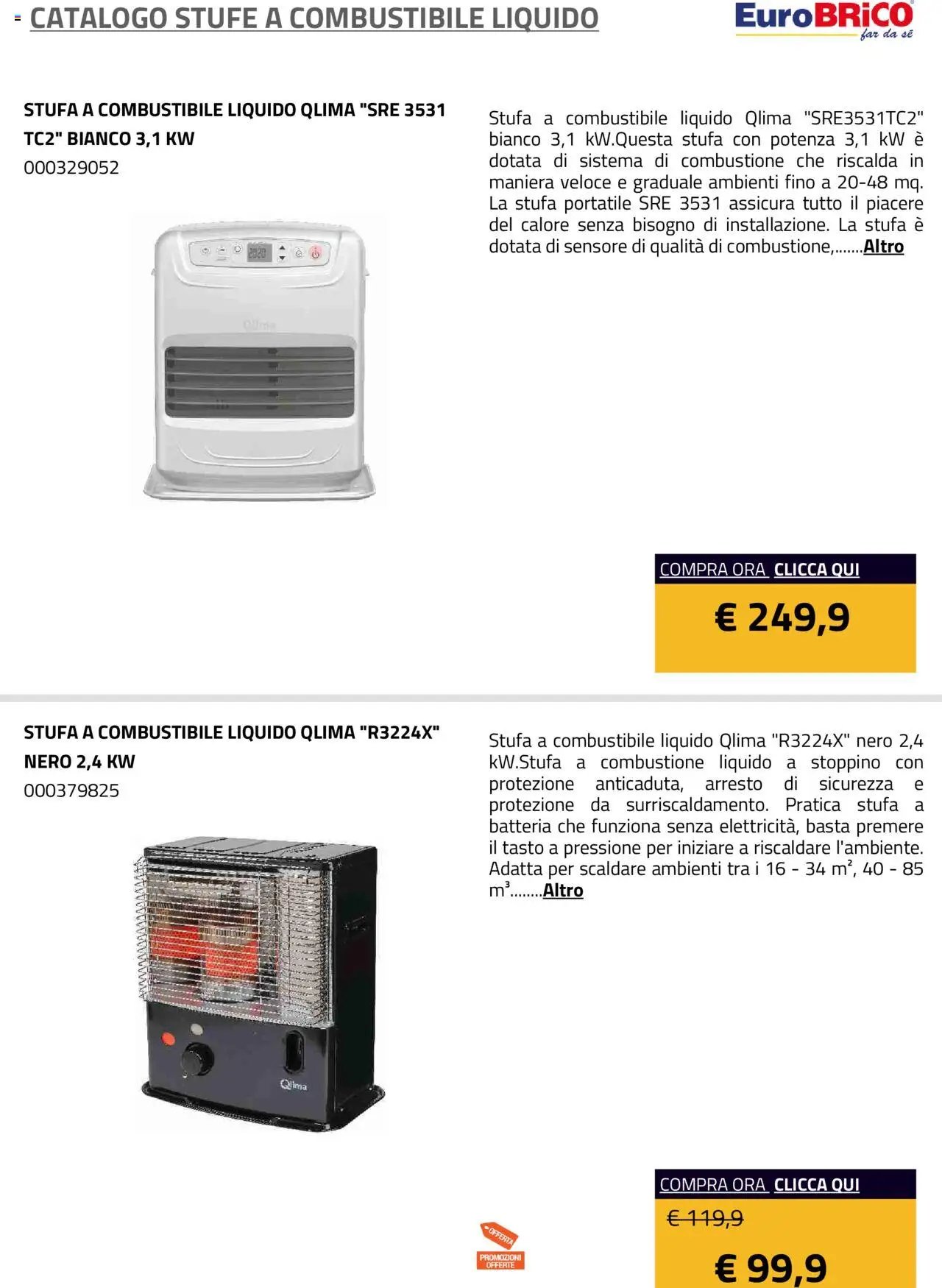 Eurobrico Stufe a Combustibile Liquido catalogo