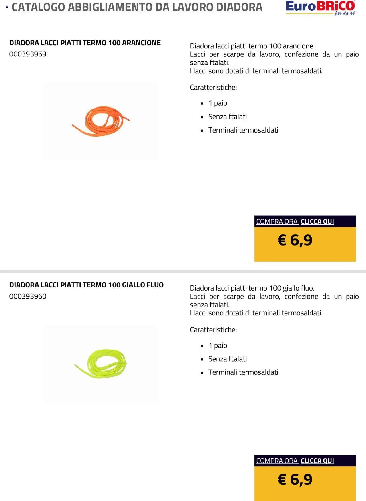 Eurobrico Abbigliamento da Lavoro Diadora catalogo