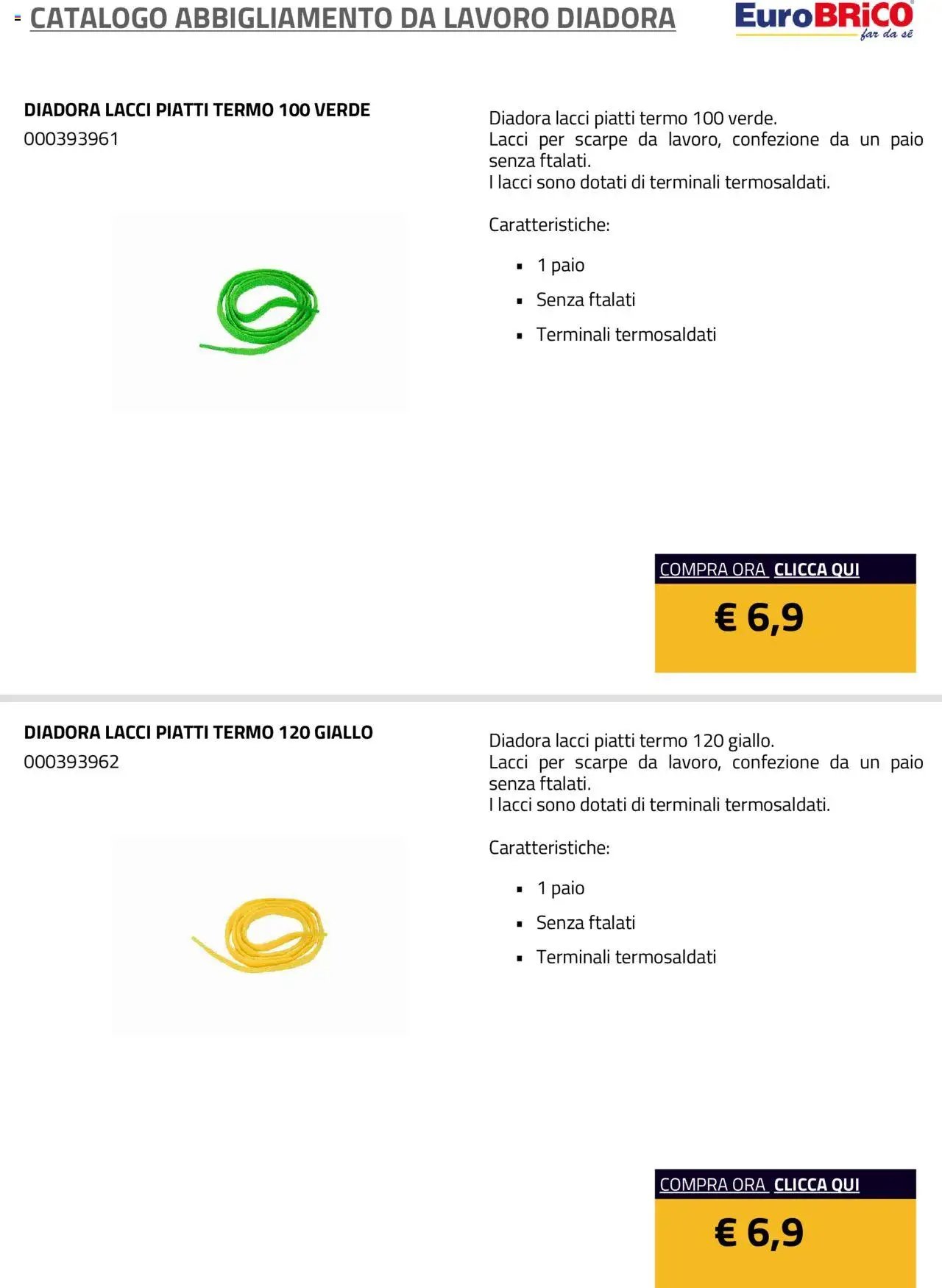 Eurobrico Abbigliamento da Lavoro Diadora catalogo