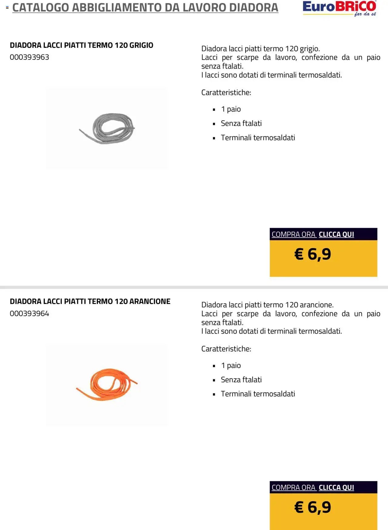 Eurobrico Abbigliamento da Lavoro Diadora catalogo