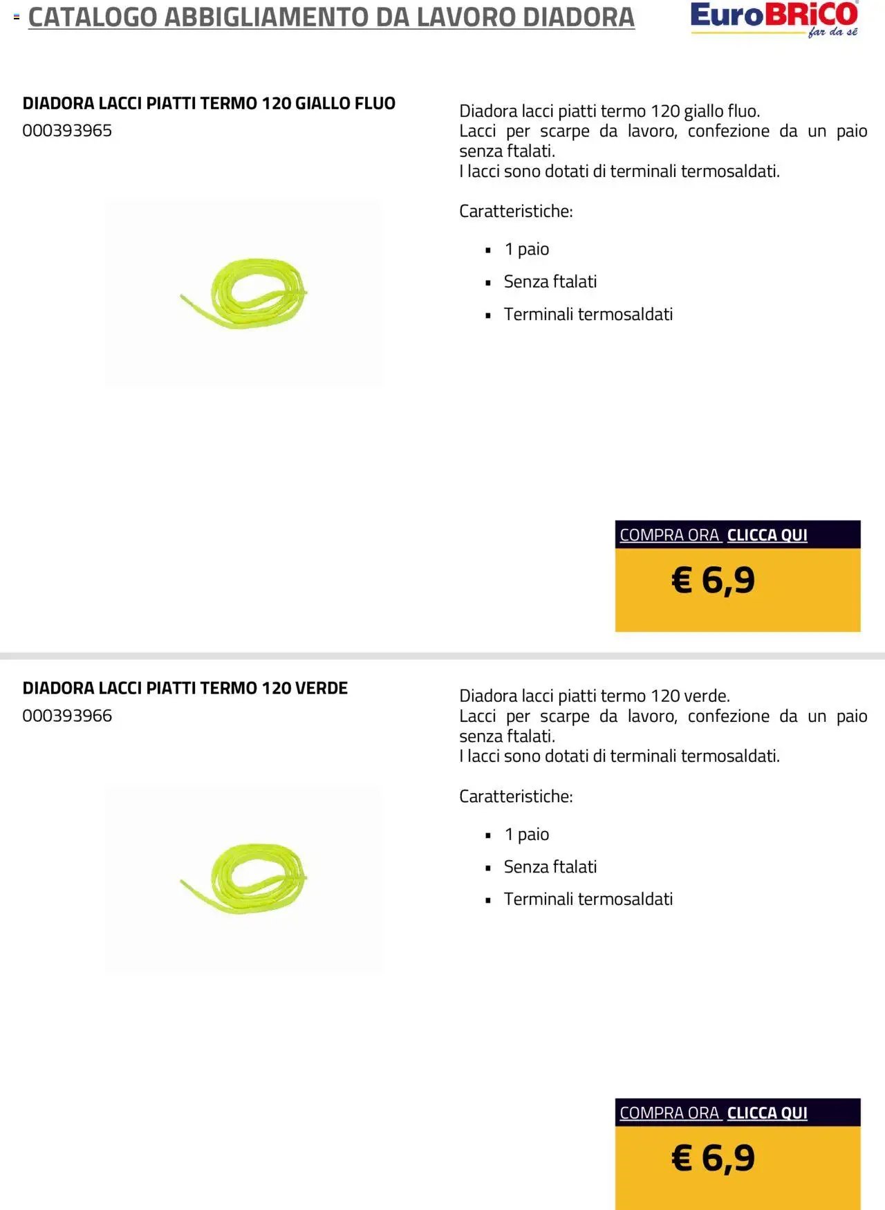 Eurobrico Abbigliamento da Lavoro Diadora catalogo