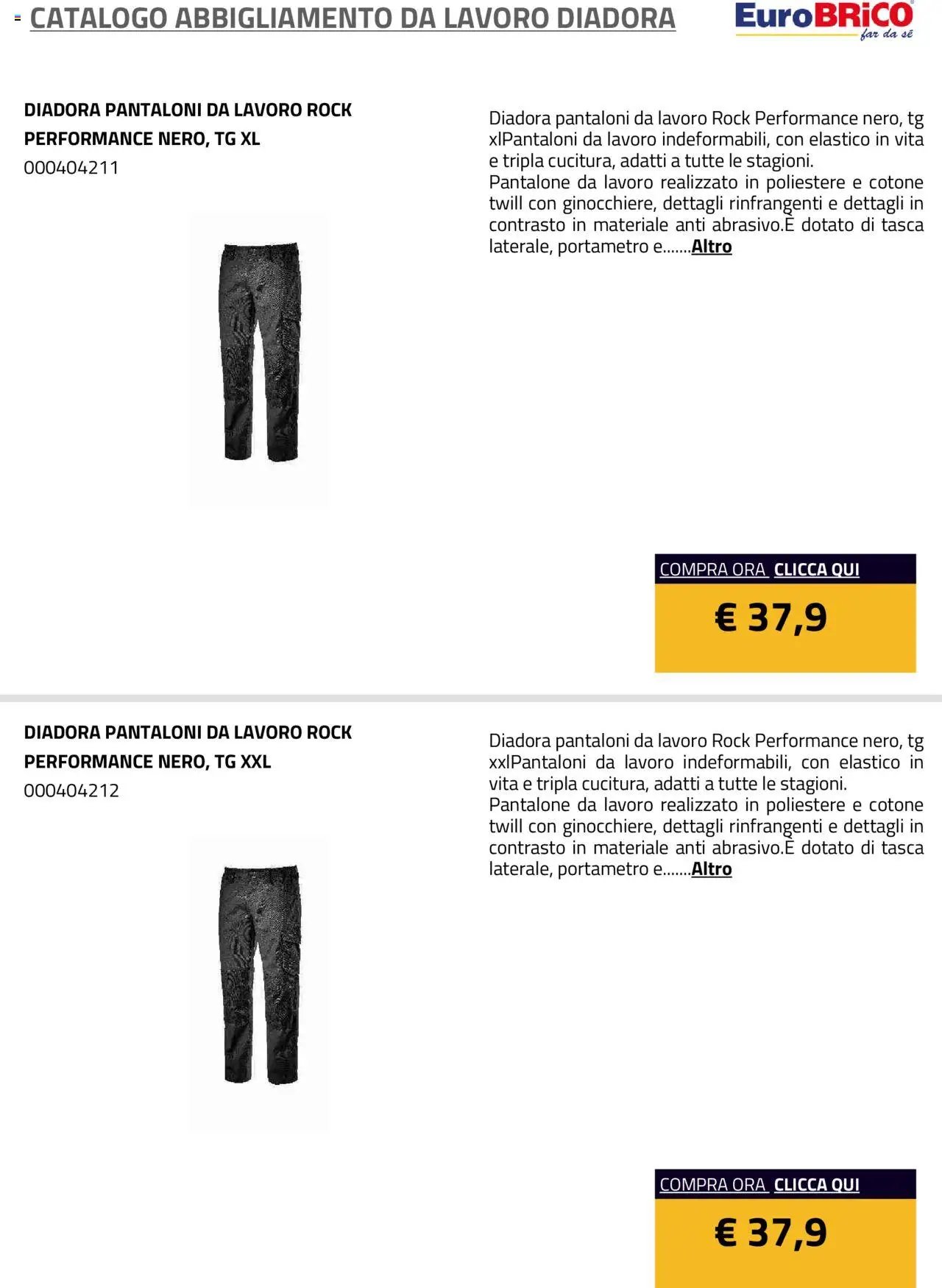 Eurobrico Abbigliamento da Lavoro Diadora catalogo