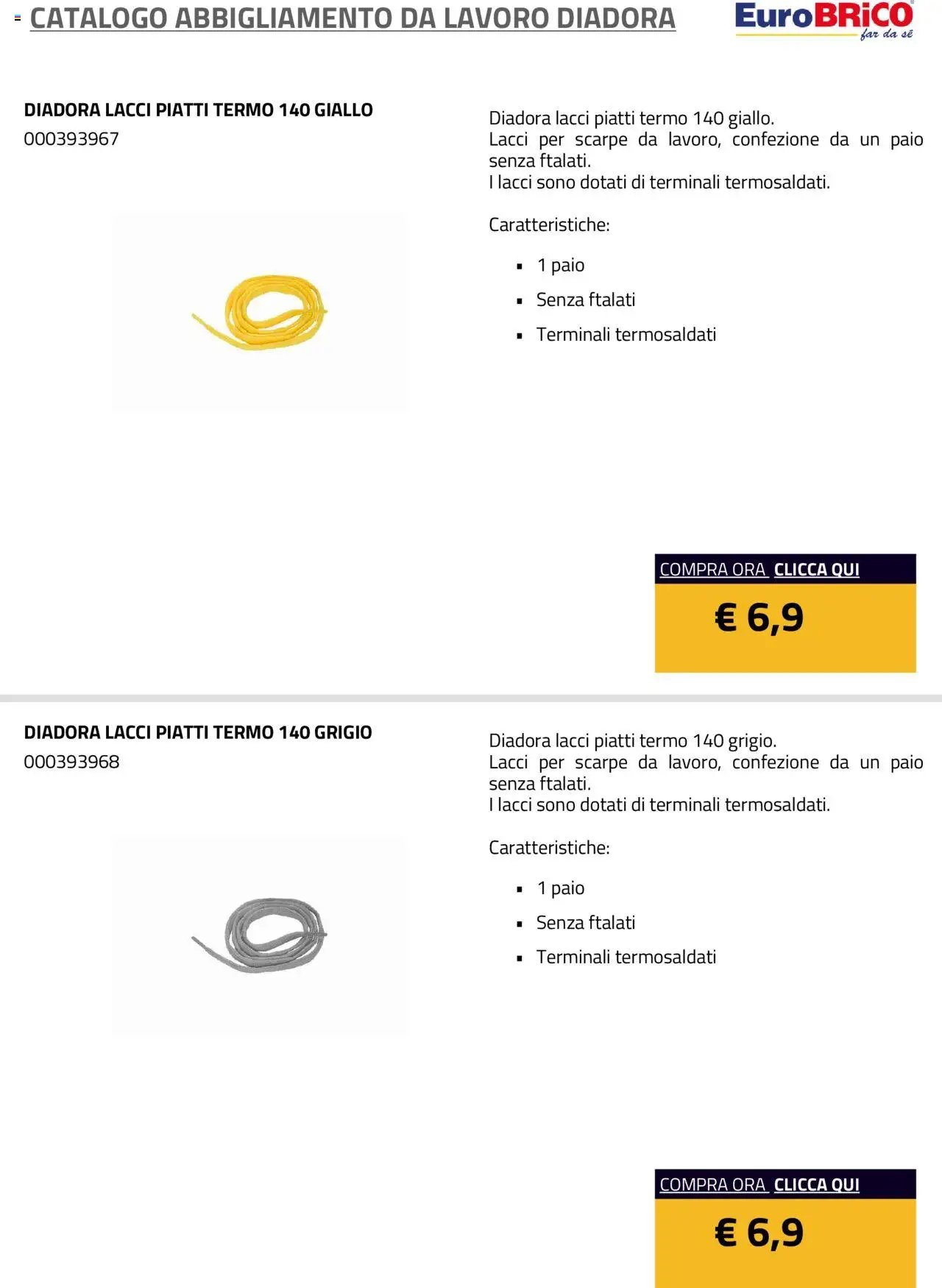 Eurobrico Abbigliamento da Lavoro Diadora catalogo