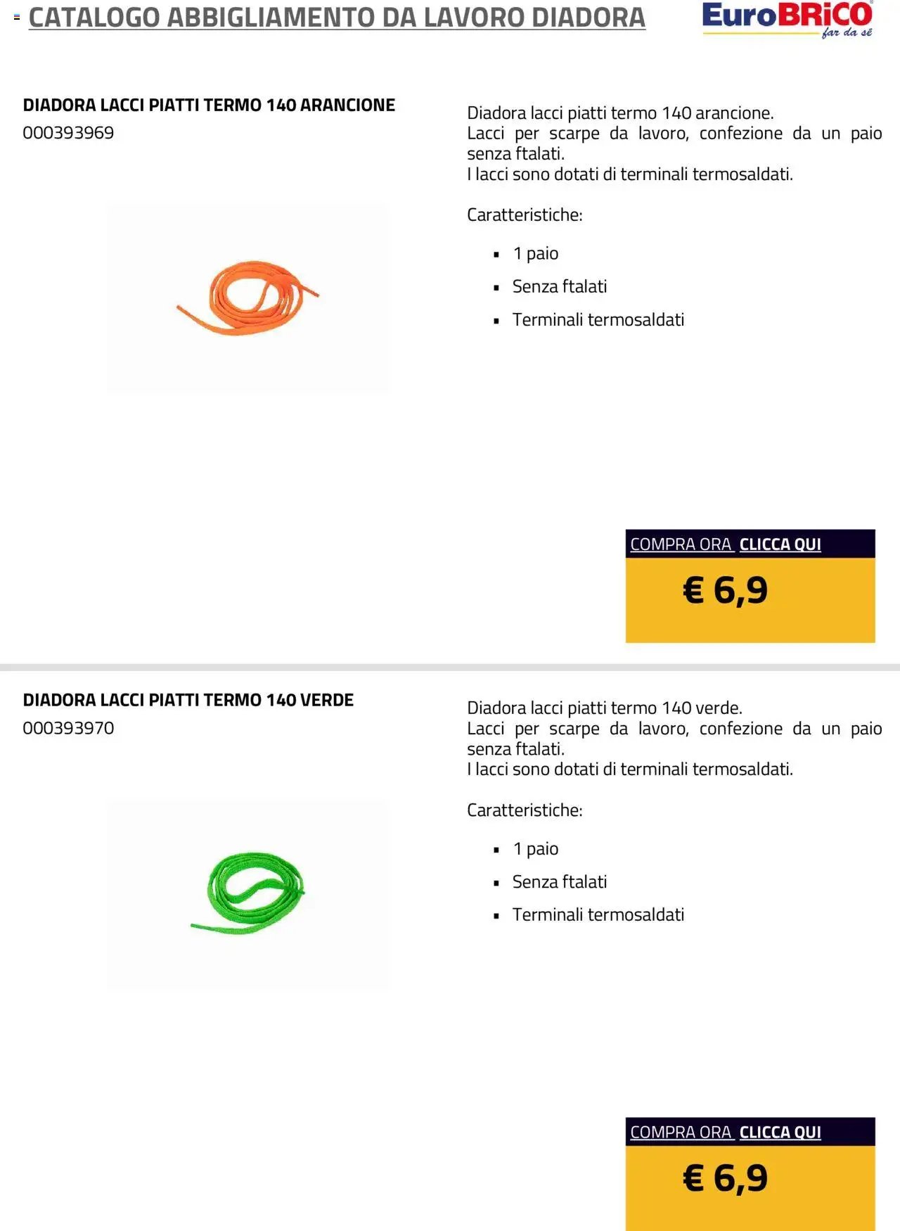 Eurobrico Abbigliamento da Lavoro Diadora catalogo