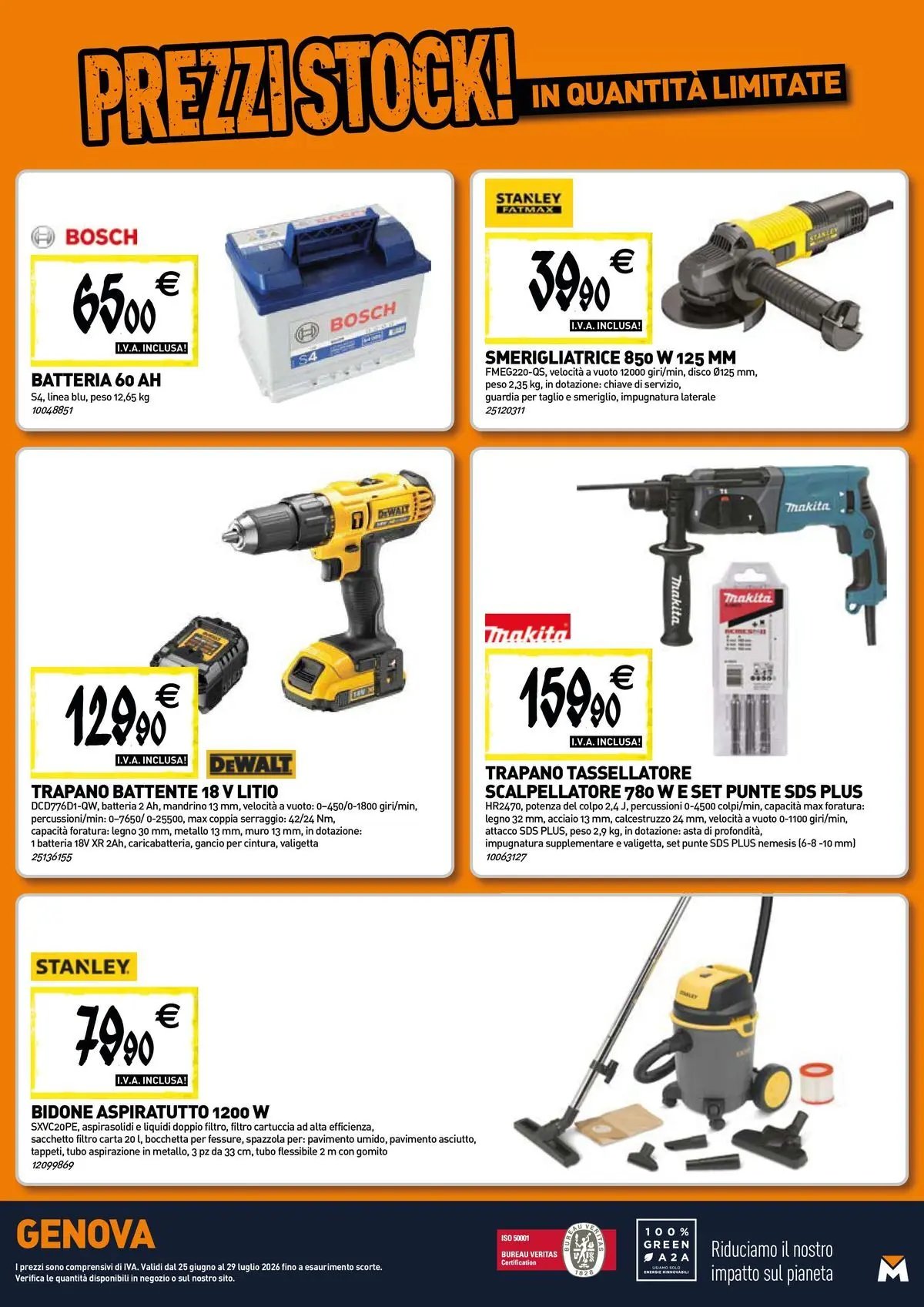 TECNOMAT - Straordinari prezzi stock!