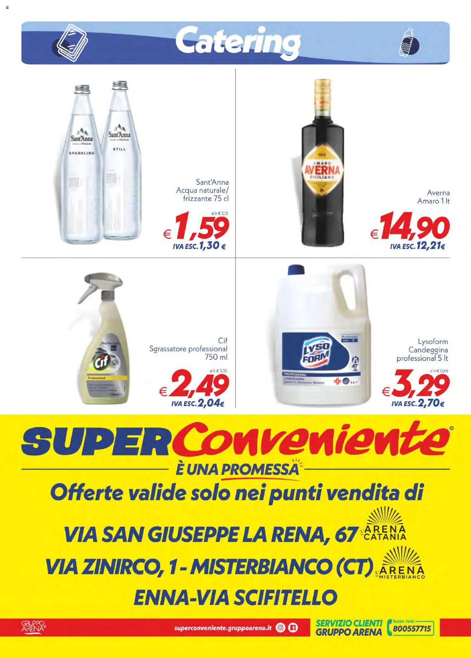 SuperConveniente volantino Catering Enna, Misterbianco