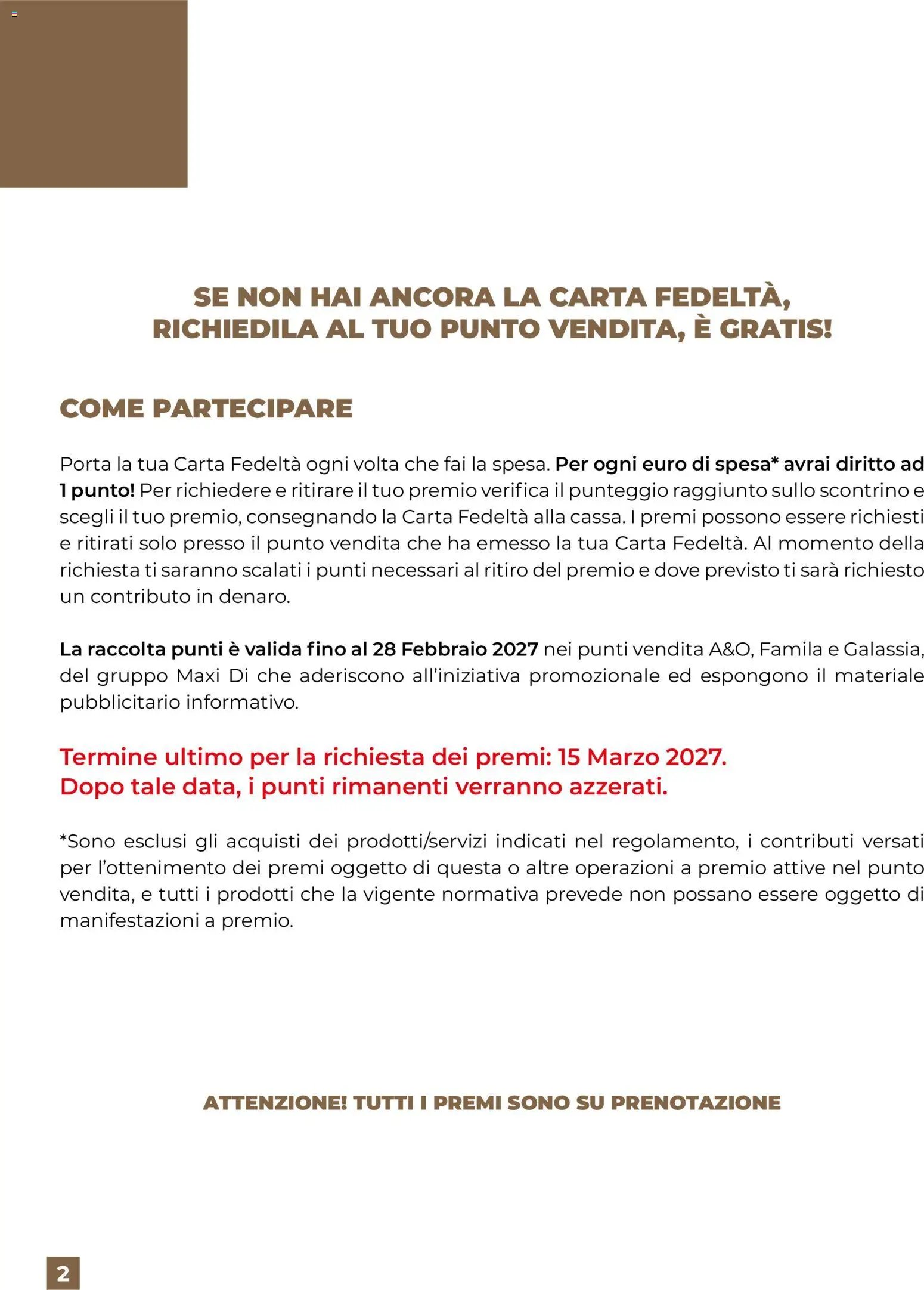 Galassia Catalogo Premi 2026