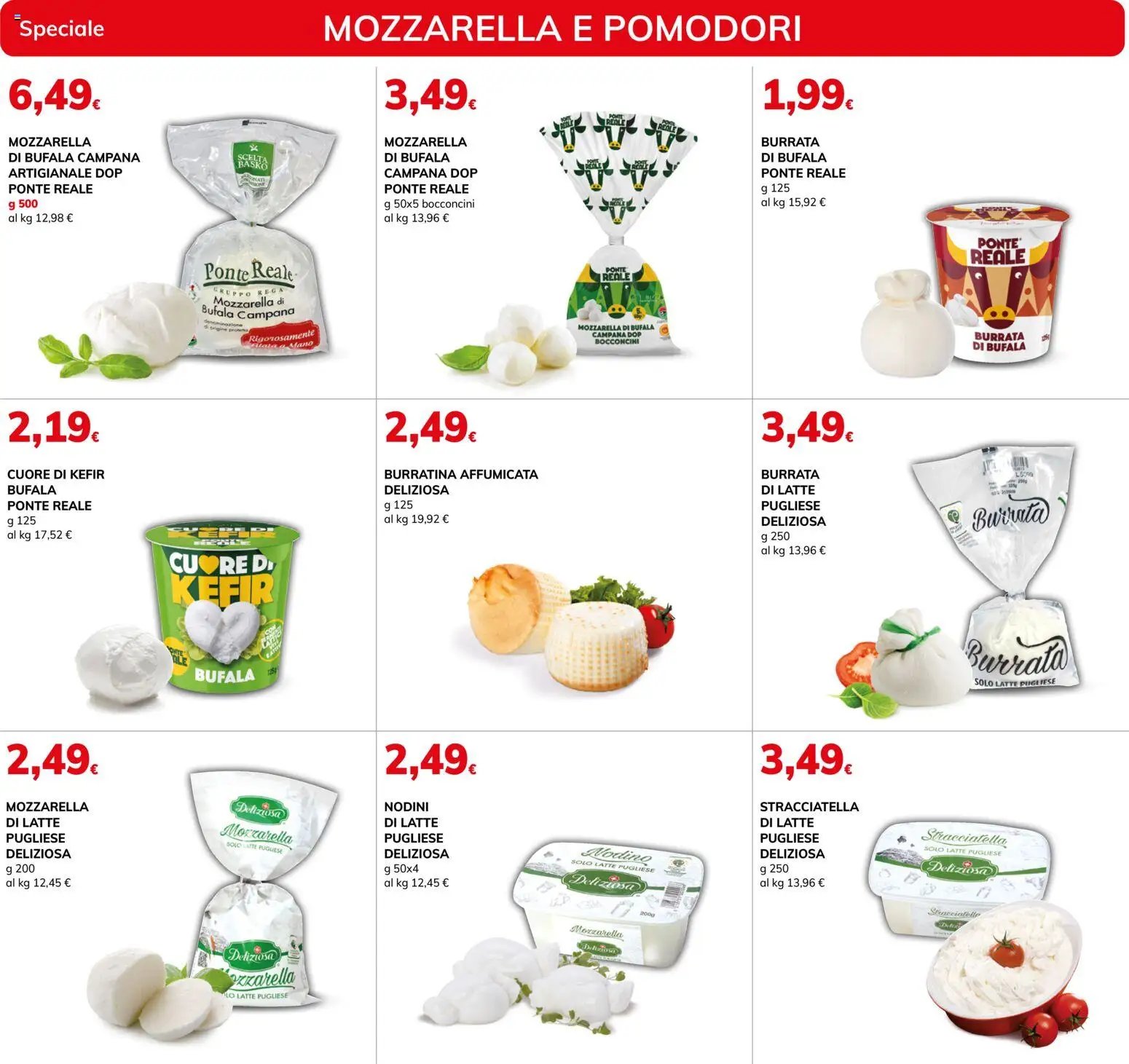 Basko volantino Mozzarella e Pomodori