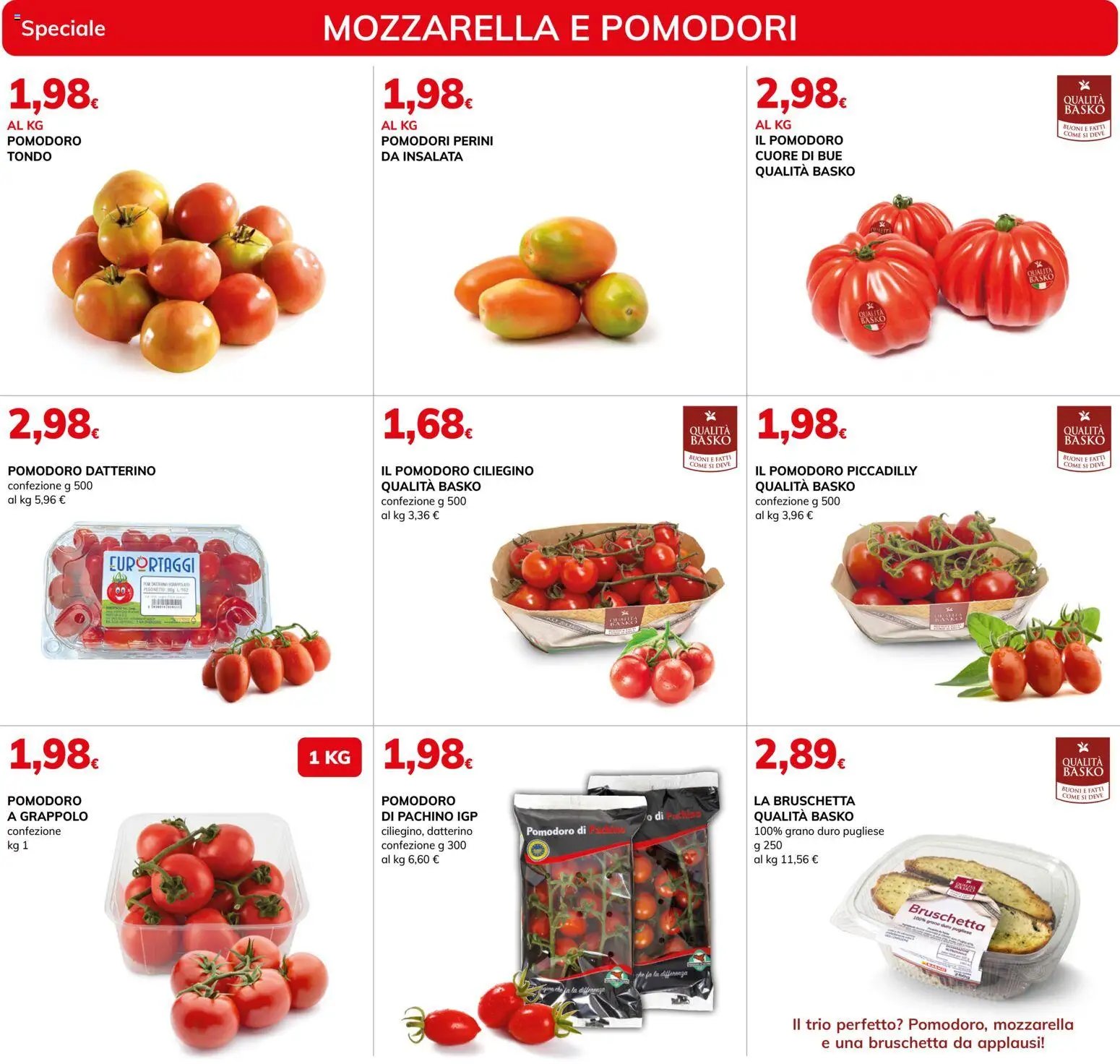Basko volantino Mozzarella e Pomodori