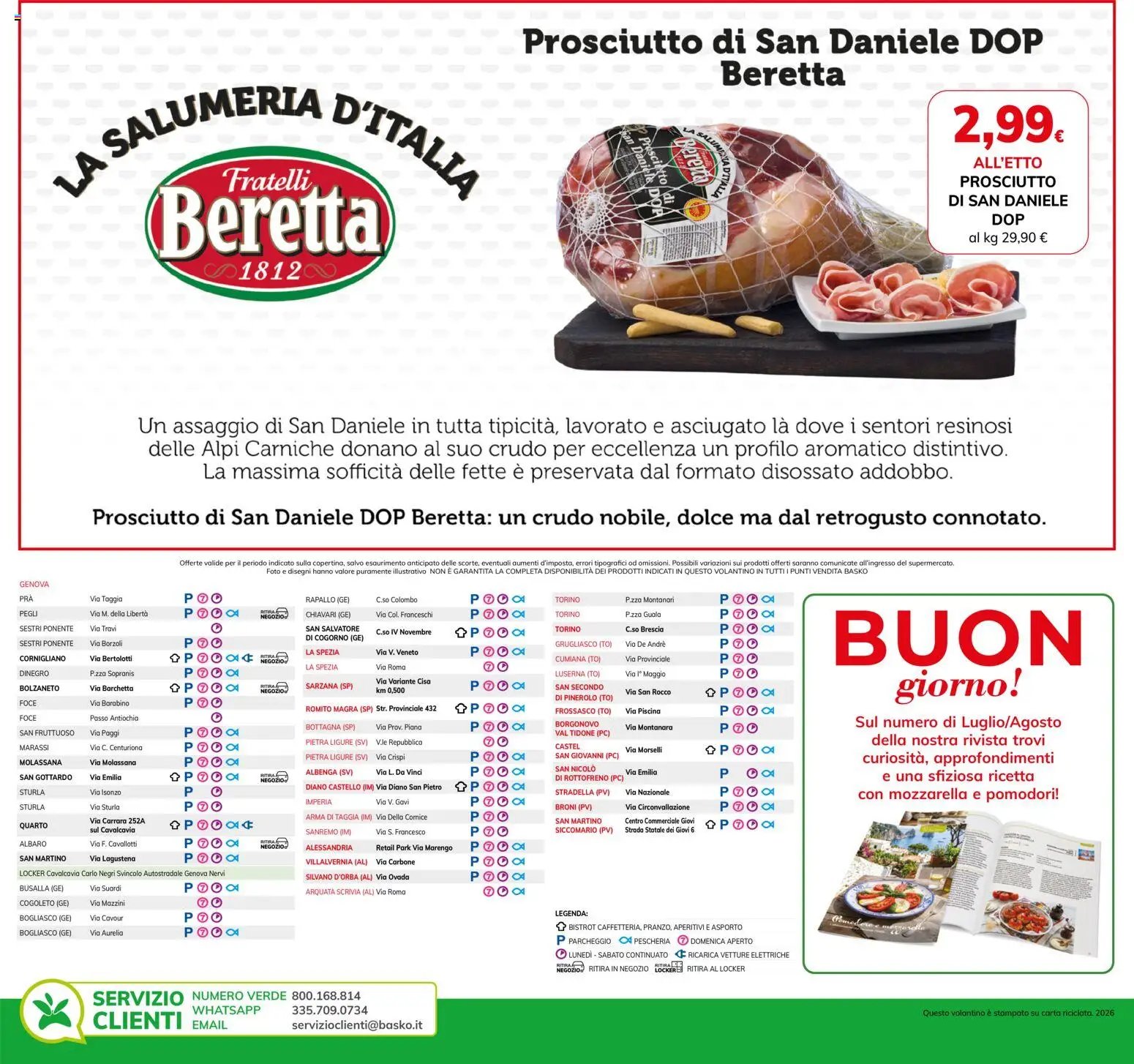 Basko volantino Mozzarella e Pomodori