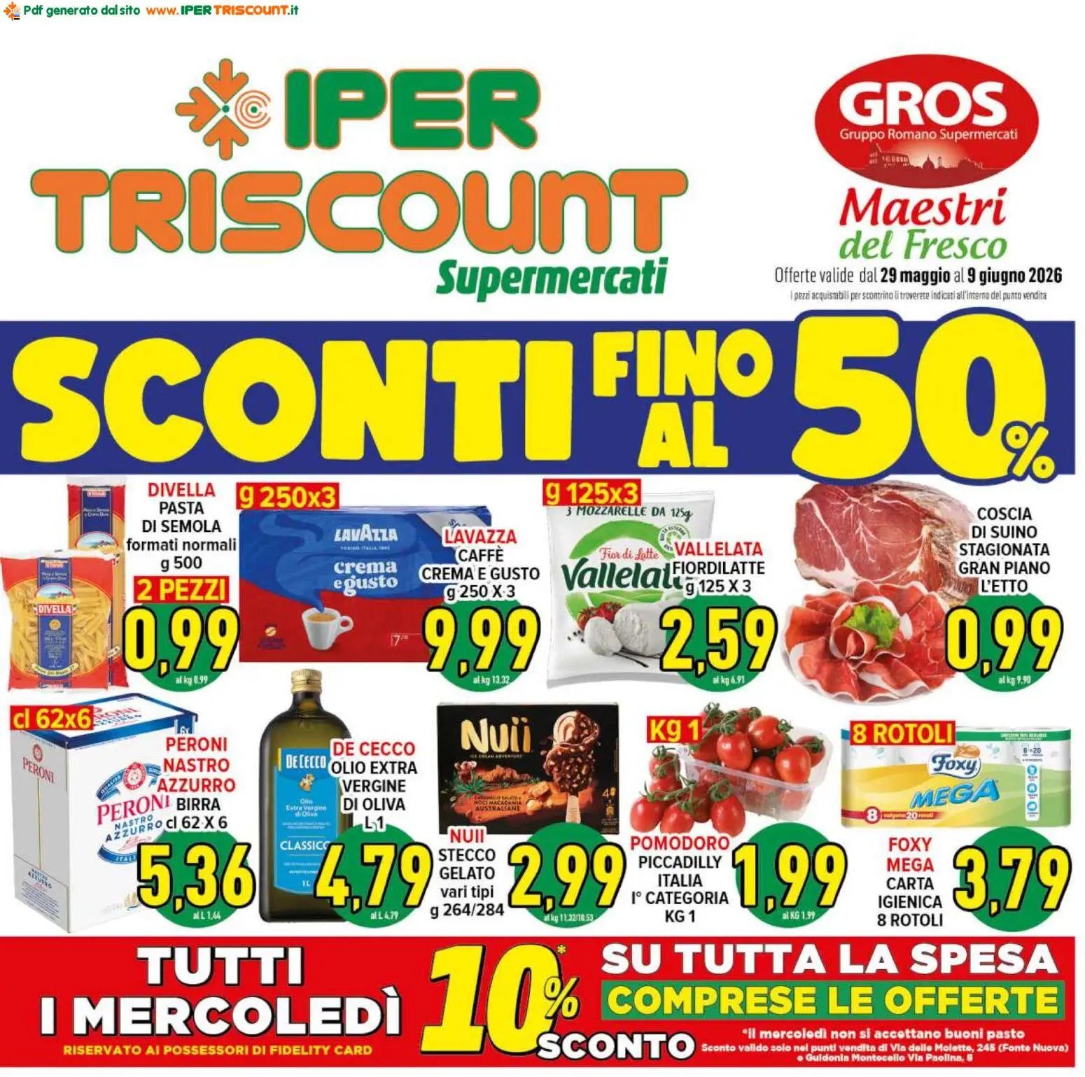 Ipertriscount volantino Fonte Nuova