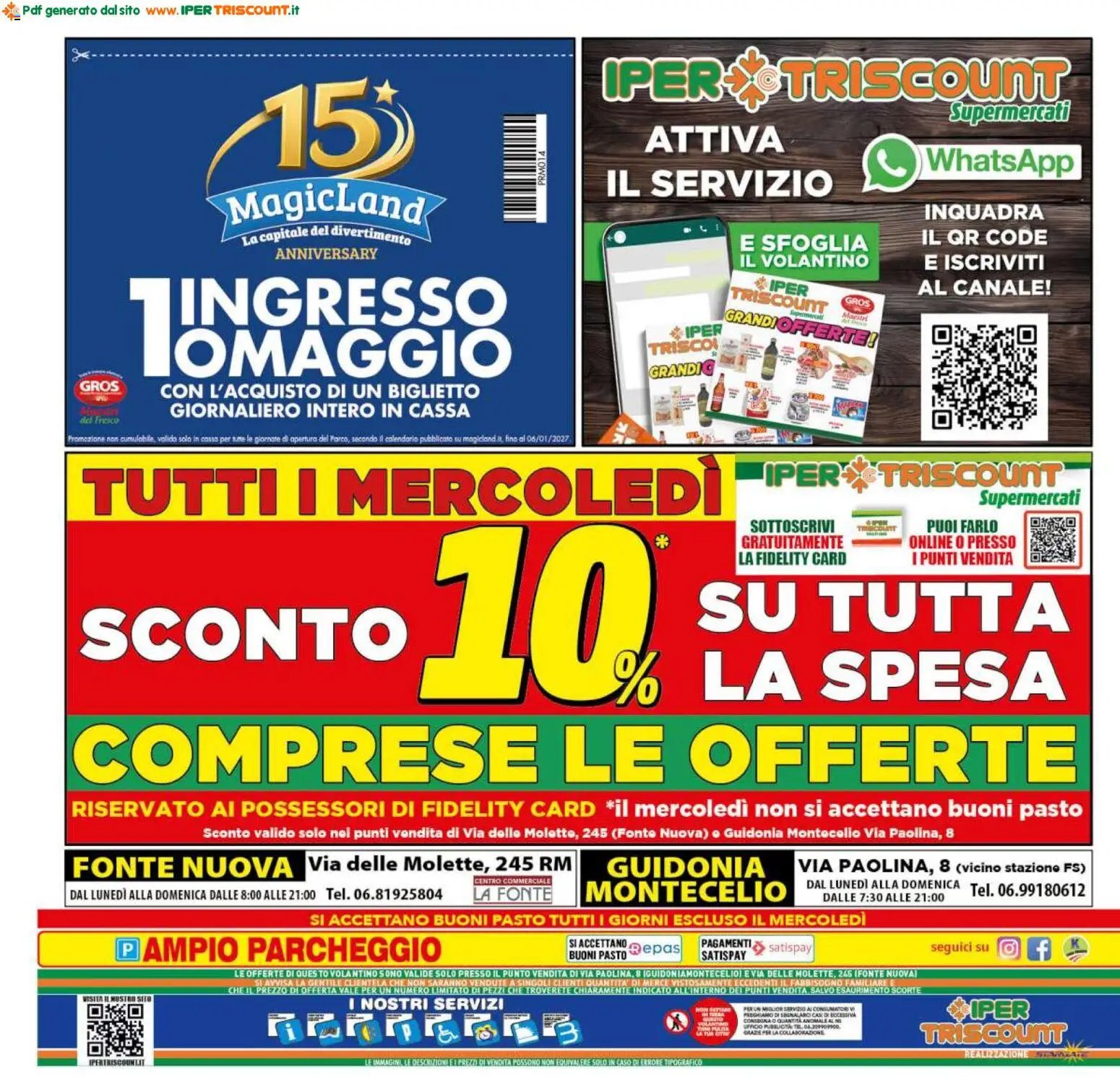 Ipertriscount volantino Fonte Nuova