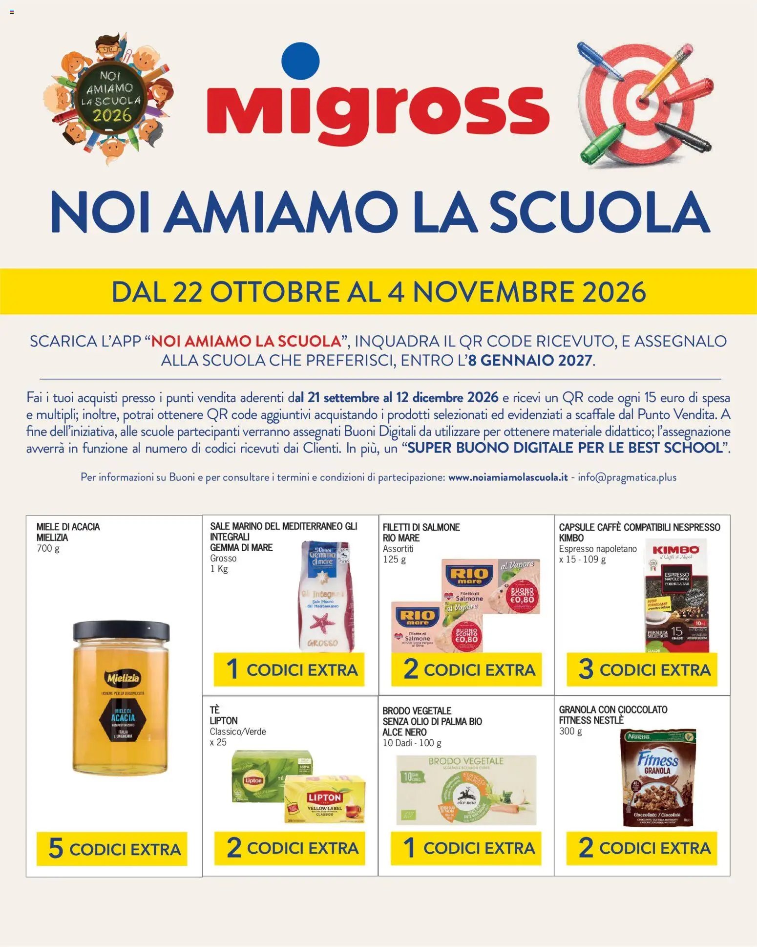 Migross volantino Noi Amiamo la Scuola