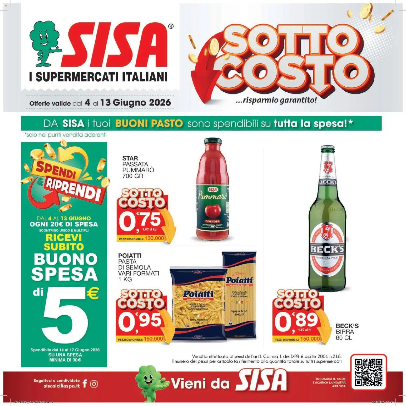 SISA volantino