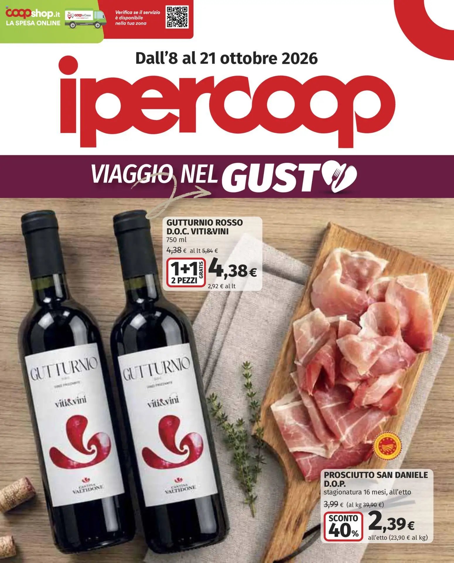 Ipercoop volantino Viaggio Nel Gusto