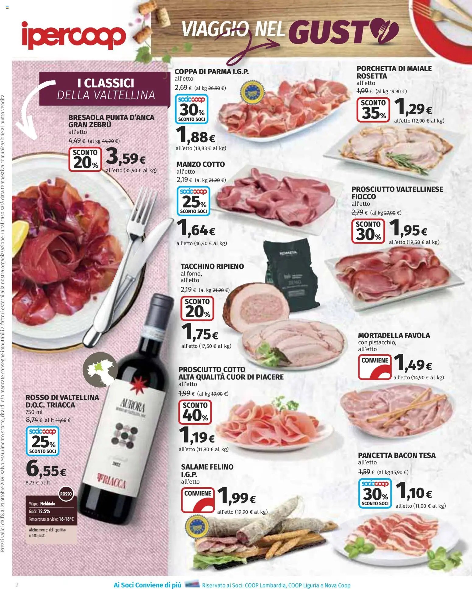 Ipercoop volantino Viaggio Nel Gusto
