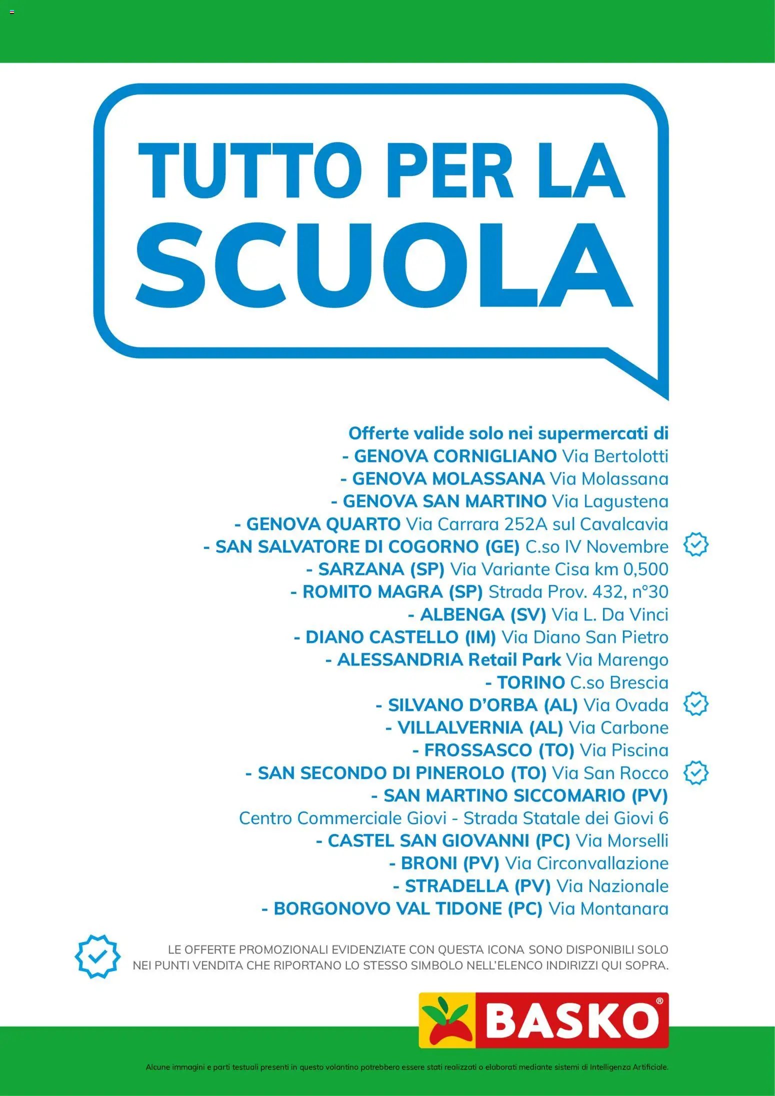 Basko volantino Scuola