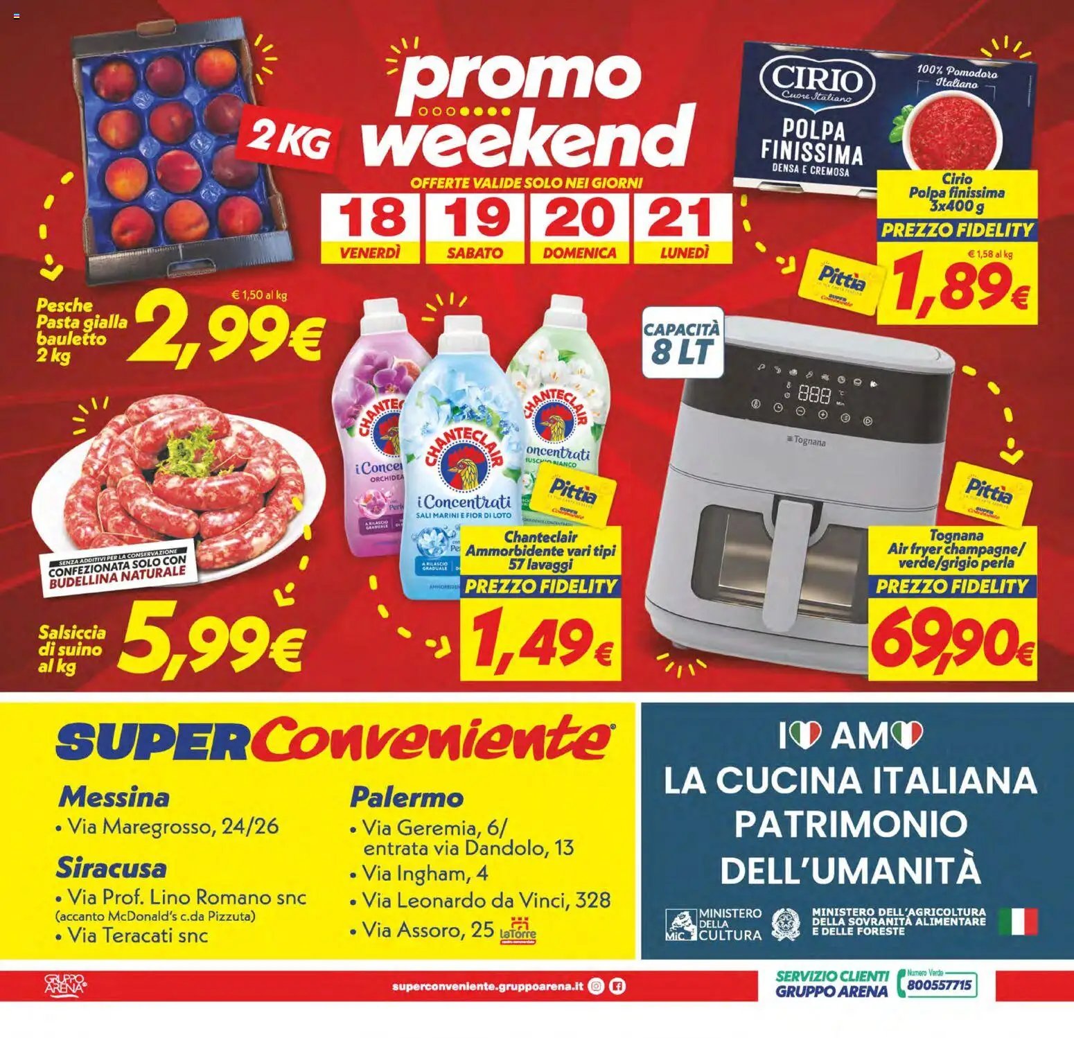 SuperConveniente volantino Messina, Siracusa, Palermo