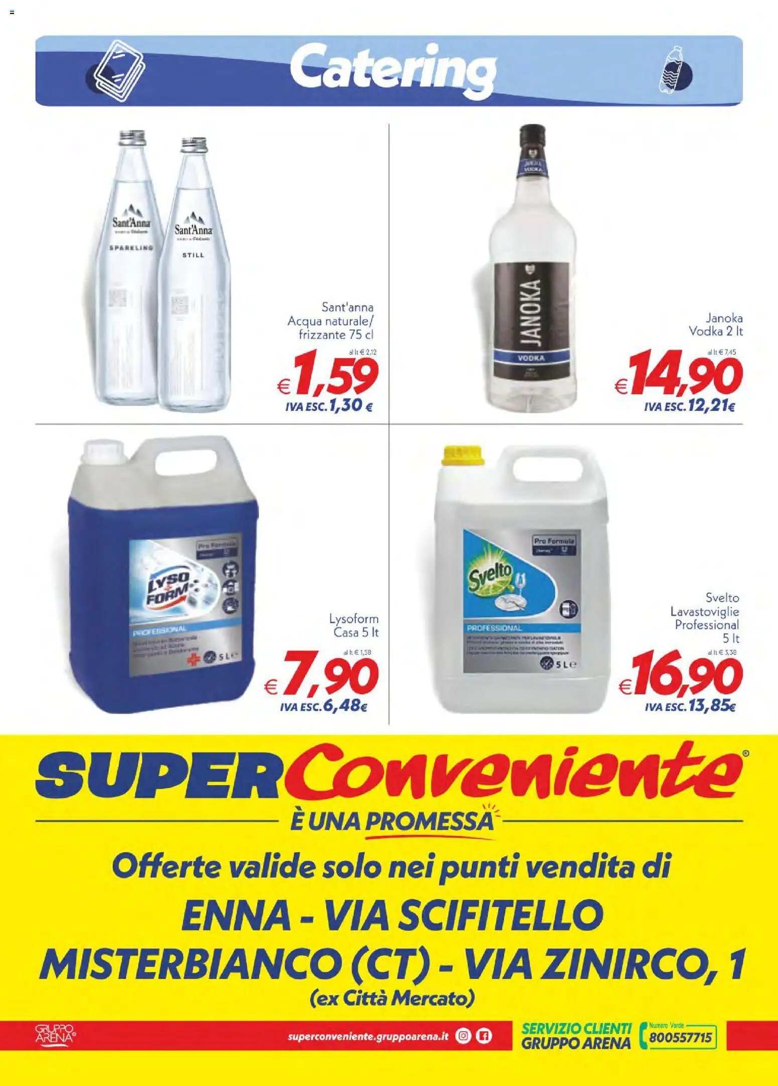 SuperConveniente volantino Catering Enna, Misterbianco