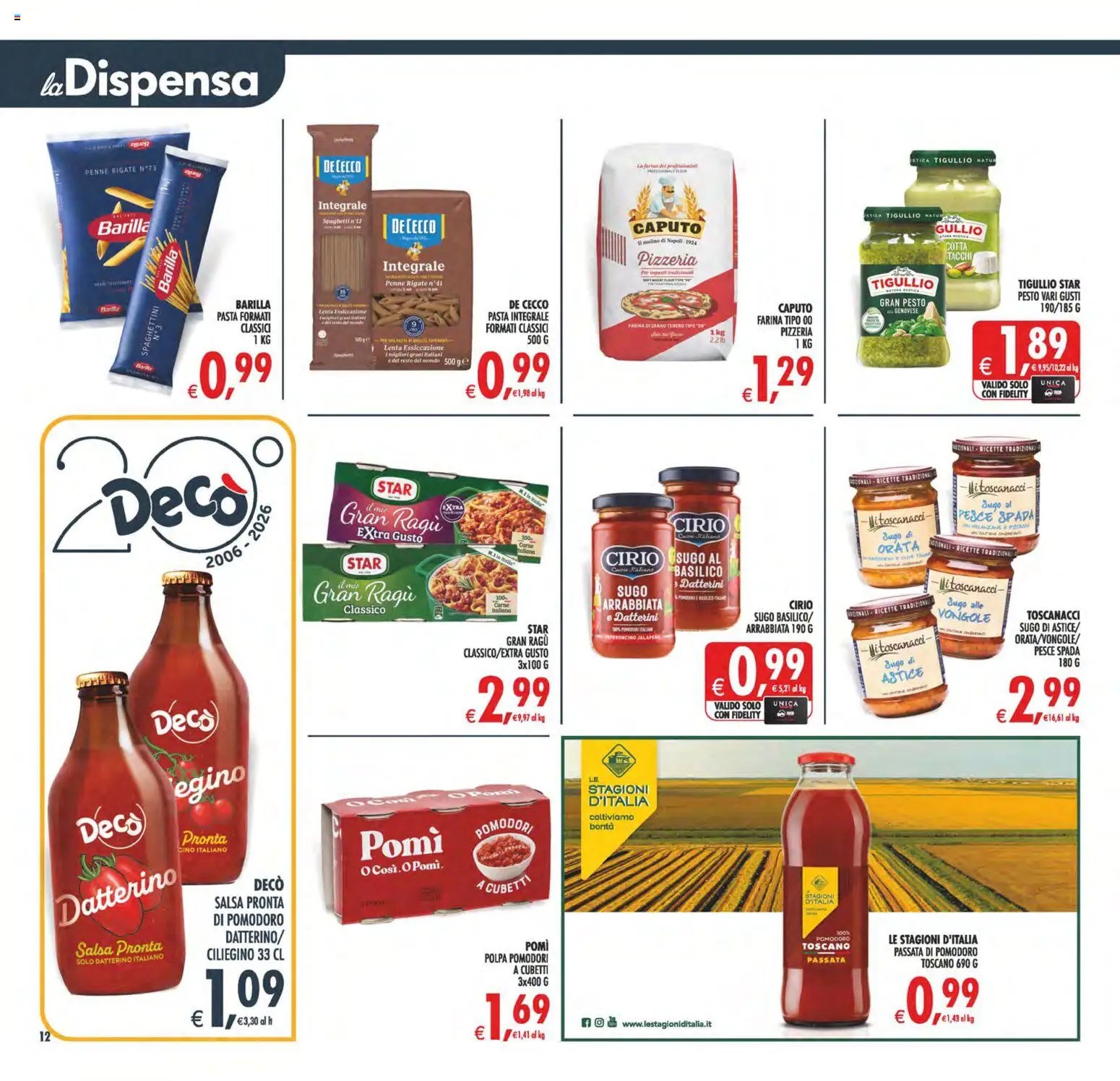 Decò volantino Maxistore, Supermercati Lipari