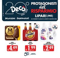 Decò volantino Maxistore, Supermercati Lipari