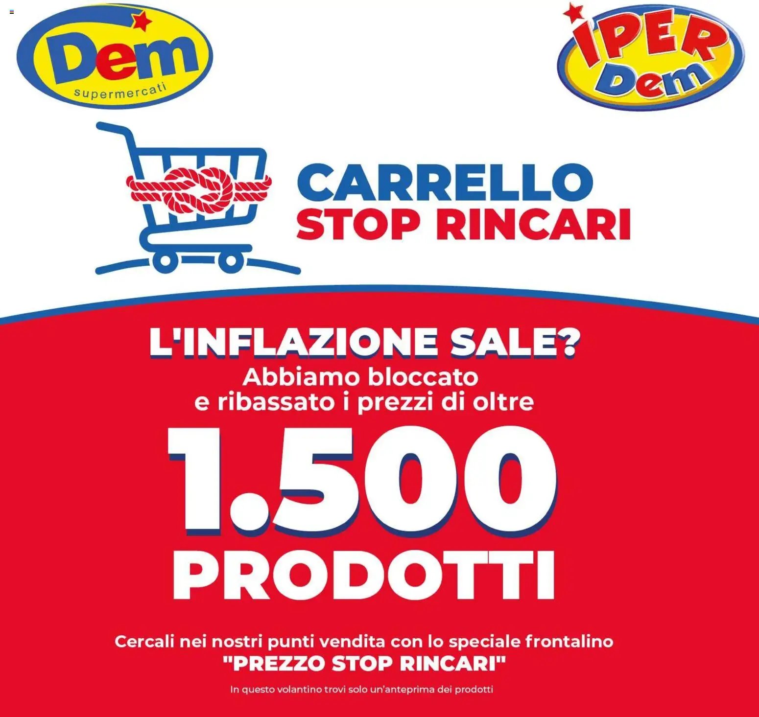 DEM volantino Carrello Stop Rincari
