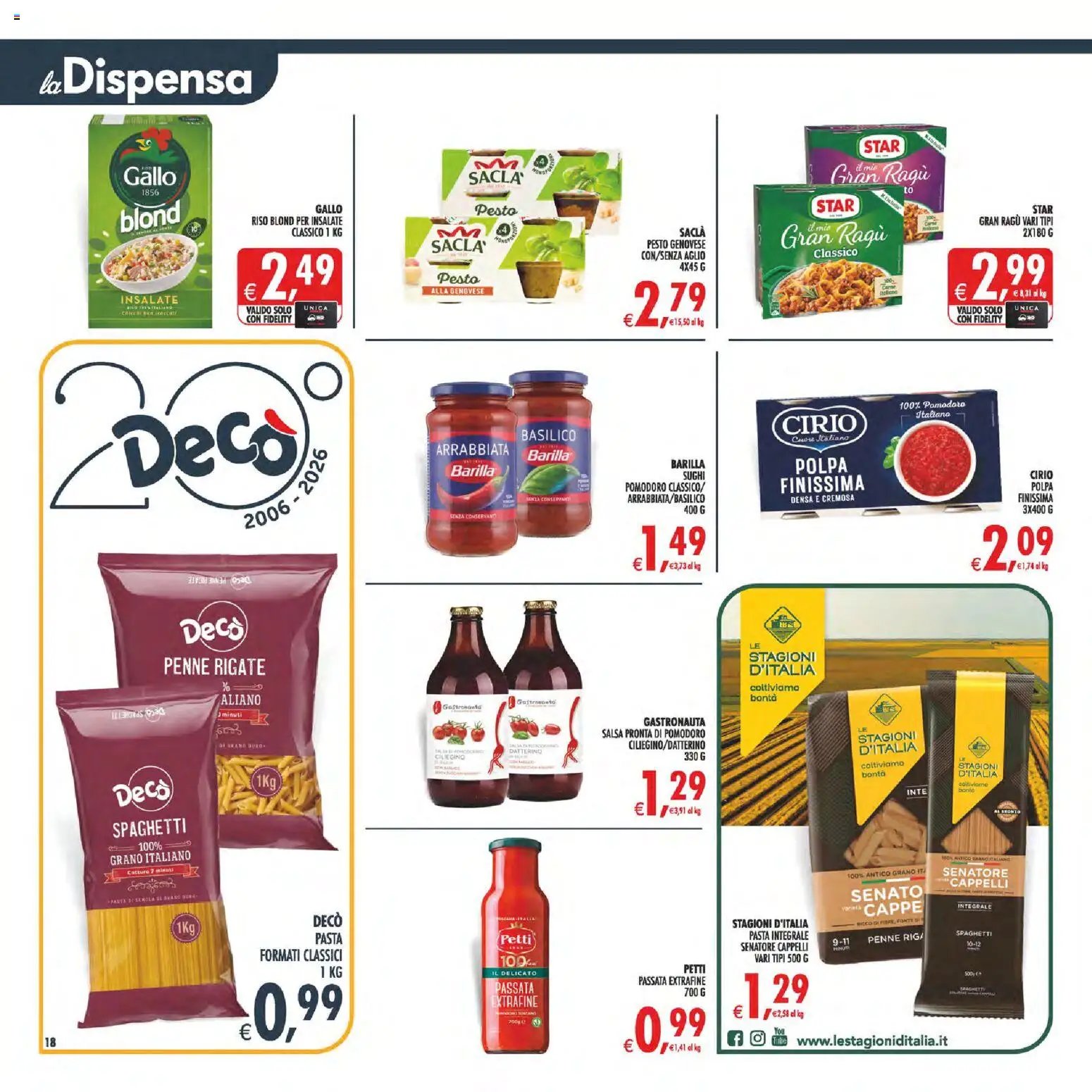Decò volantino Maxistore, Supermercati Lipari