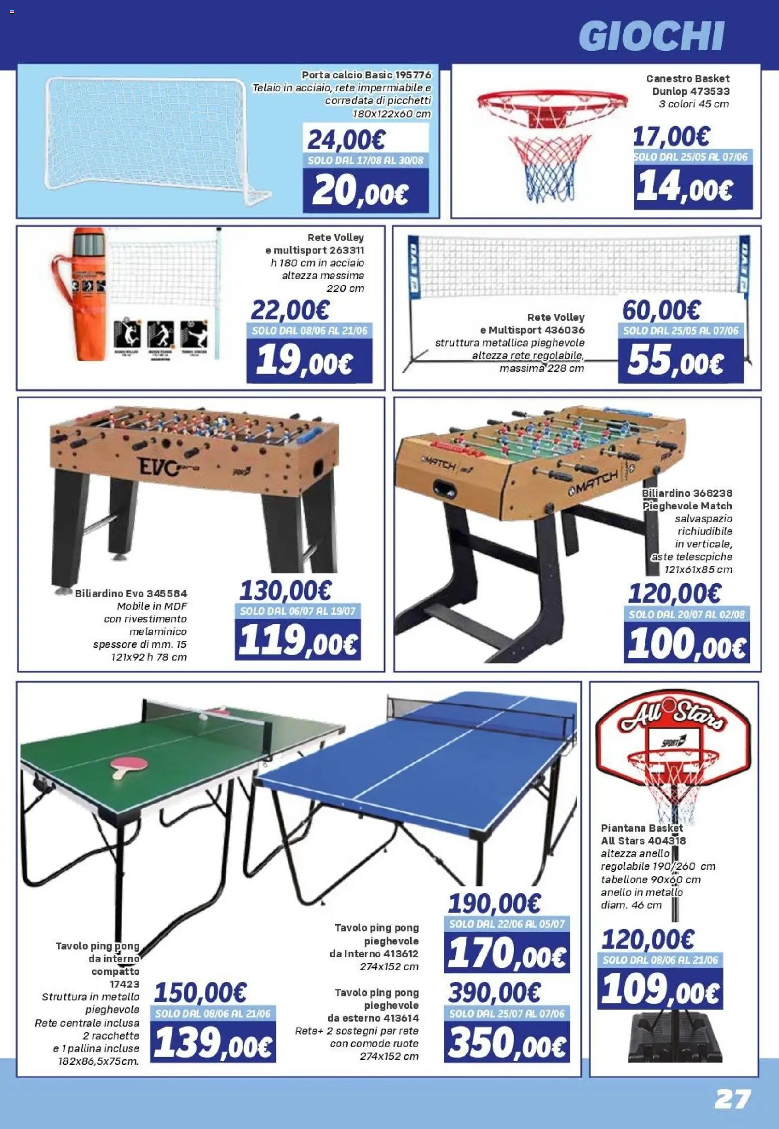 Orizzonte volantino Sport e Mare (2026-05-08 - 2026-09-27)