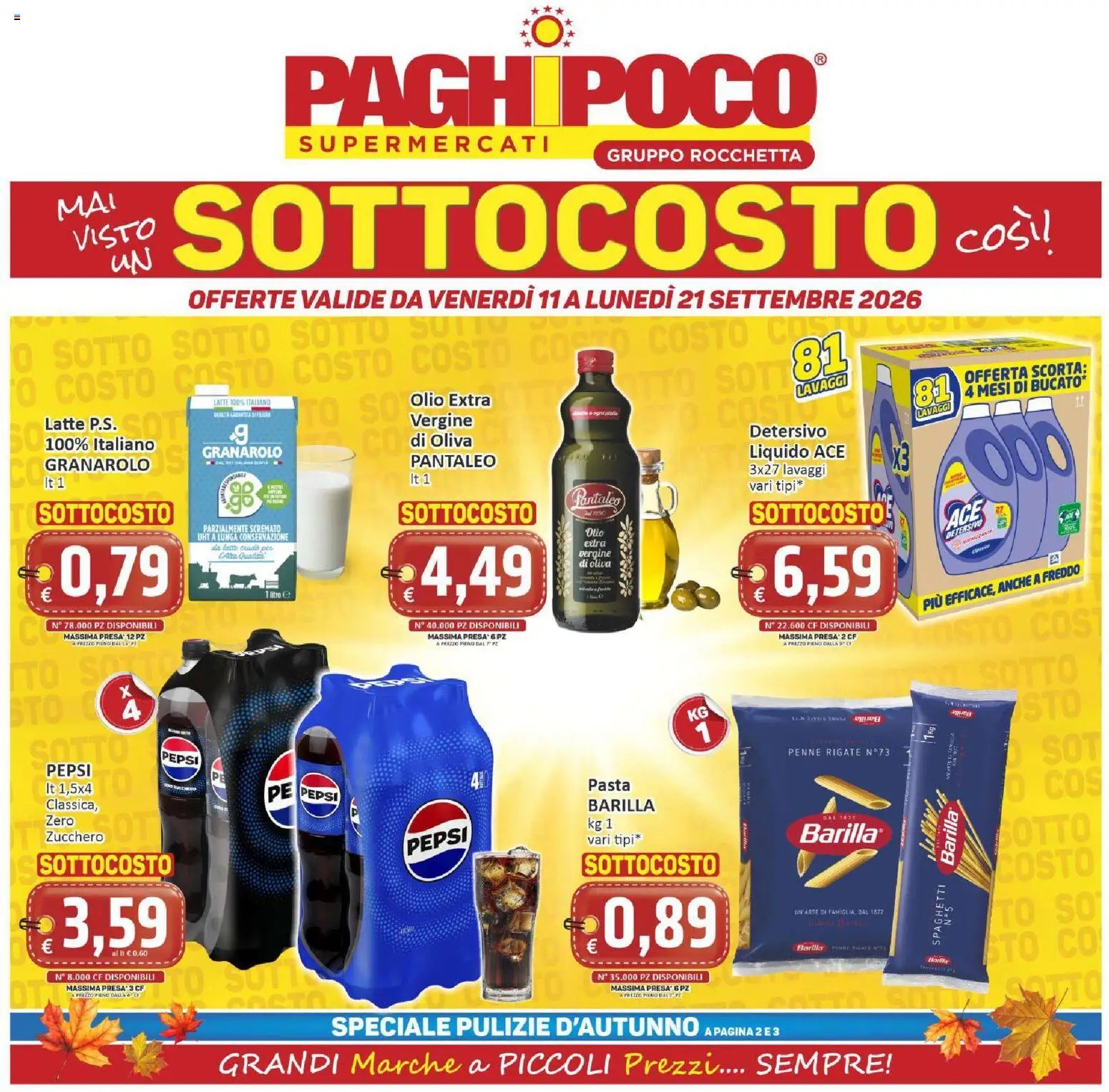 Paghi Poco volantino