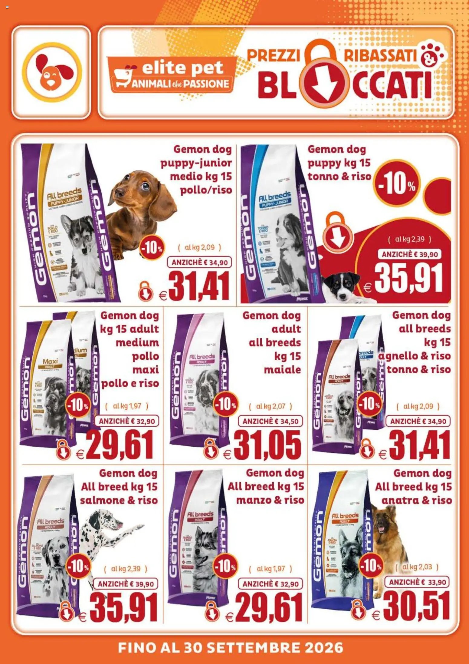 Elite Supermercati volantino Pet Prezzi ribassati & bloccati