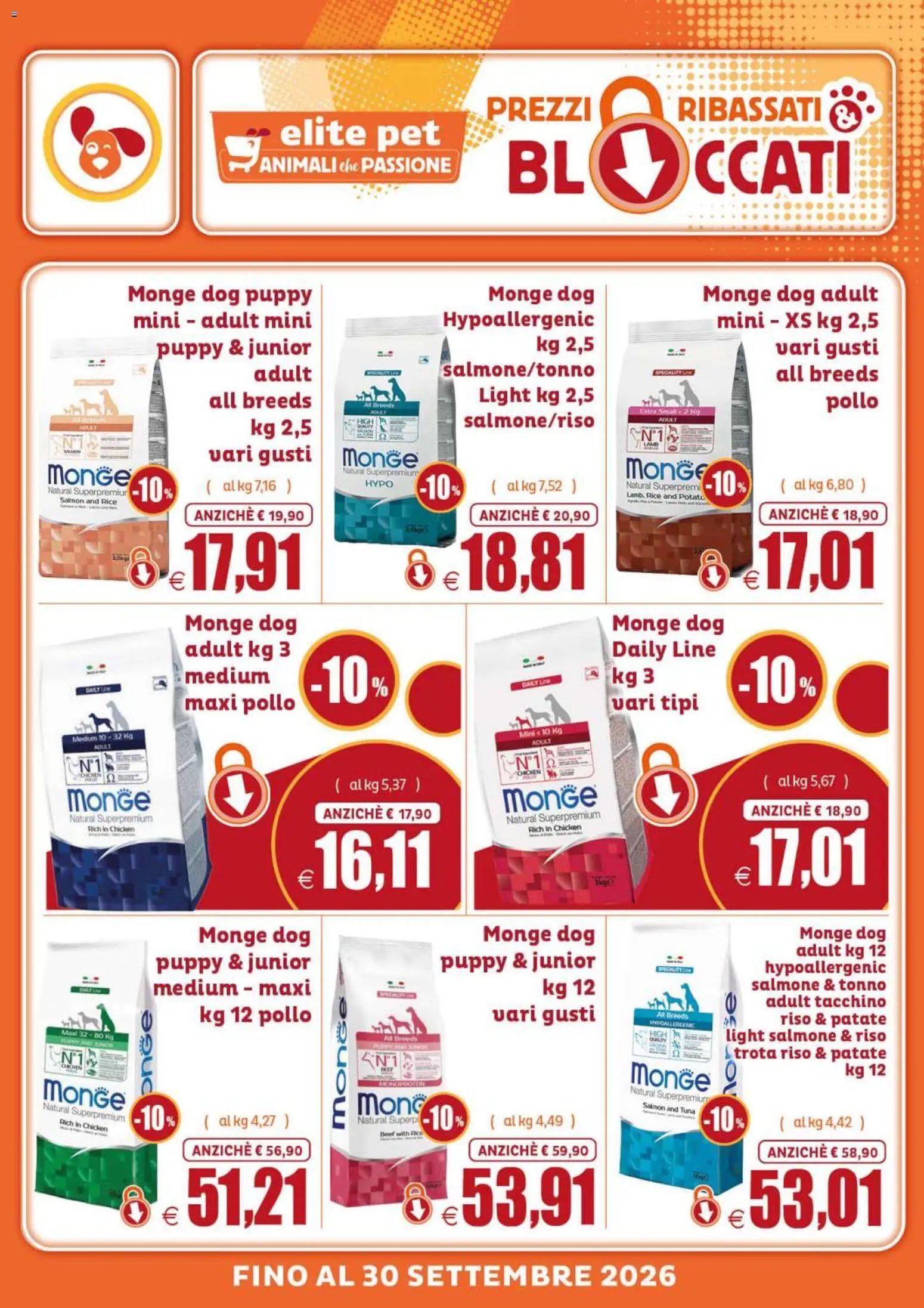 Elite Supermercati volantino Pet Prezzi ribassati & bloccati